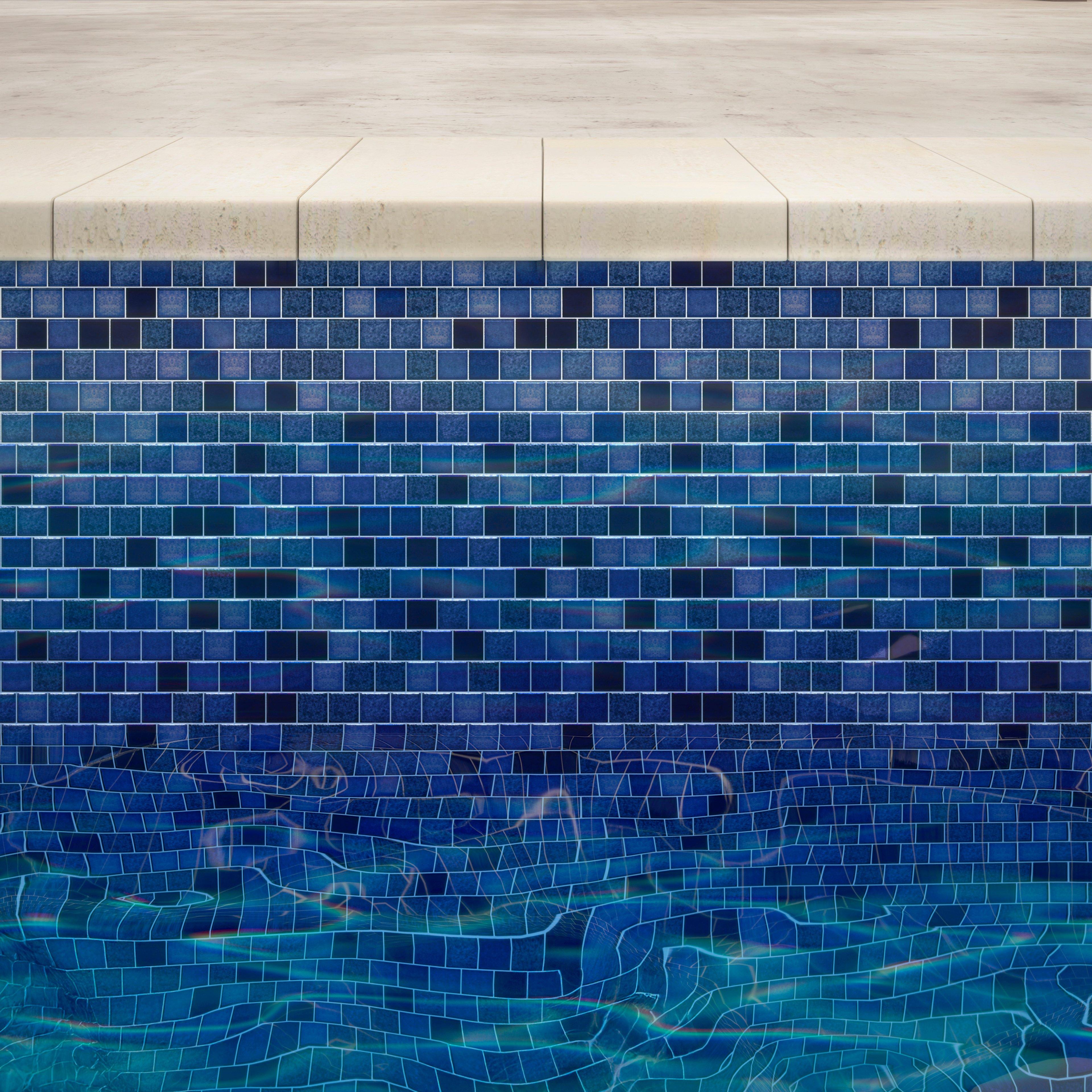 Playa Vista Azul Square Porcelain Mosaic