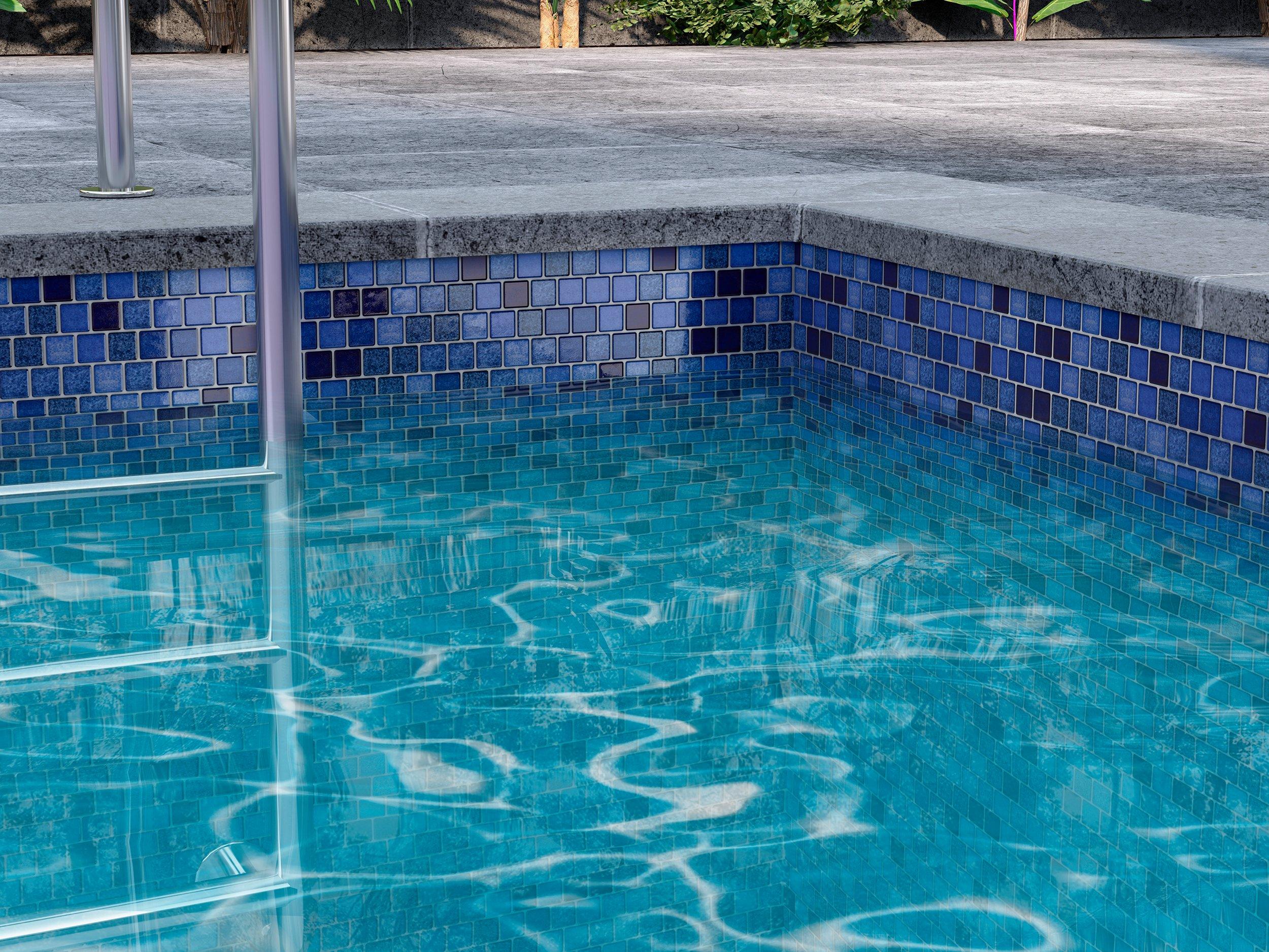 Playa Vista Azul Square Porcelain Mosaic