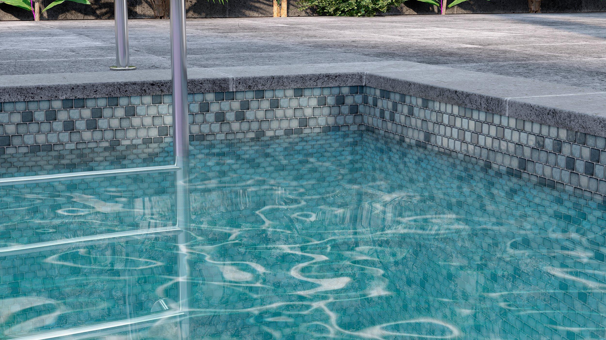 Playa Vista Oceana Square Porcelain Mosaic