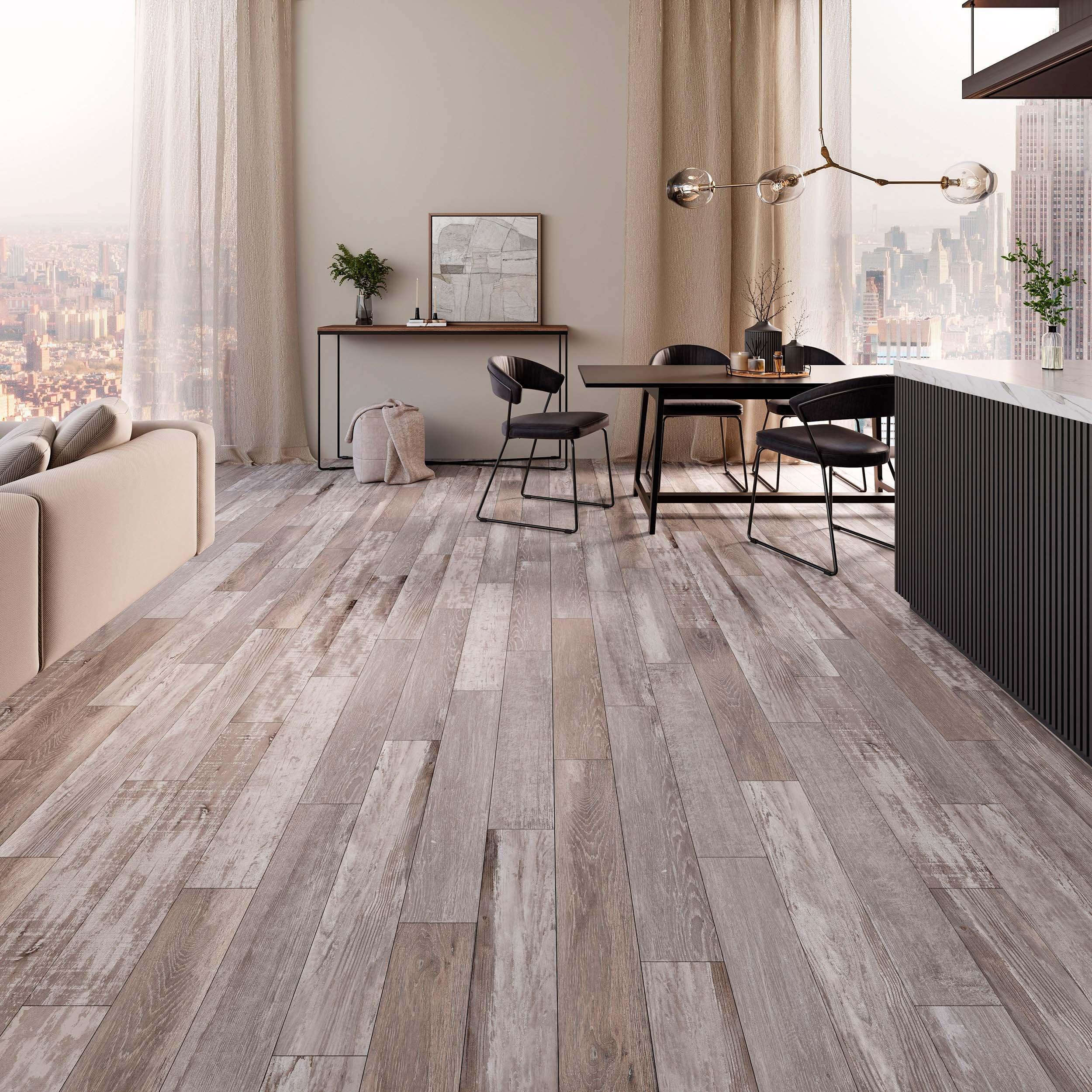 Rustic Drift Wood Plank Matte Porcelain Tile