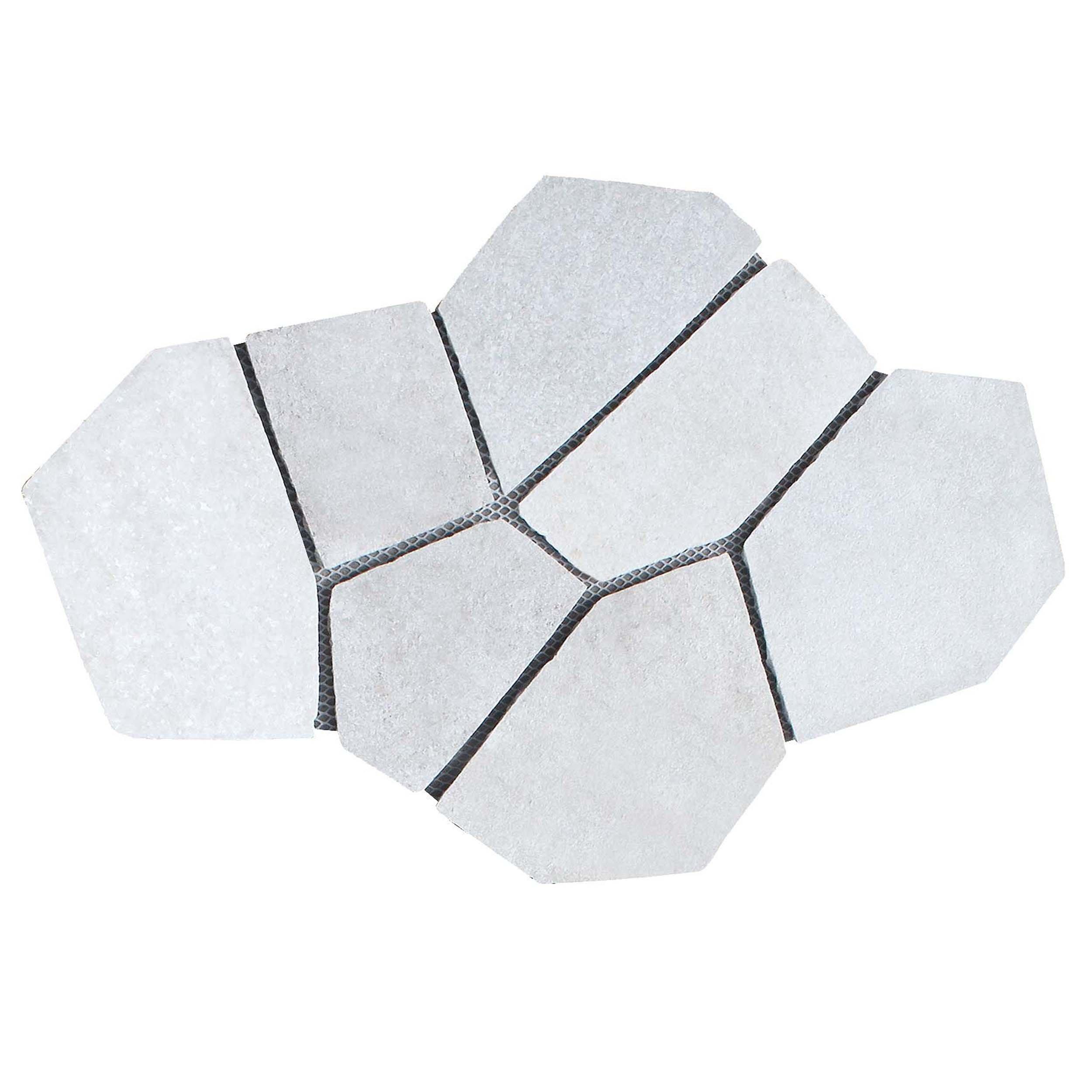 White Quartzite Flagstone Paver Tile Floor and Decor