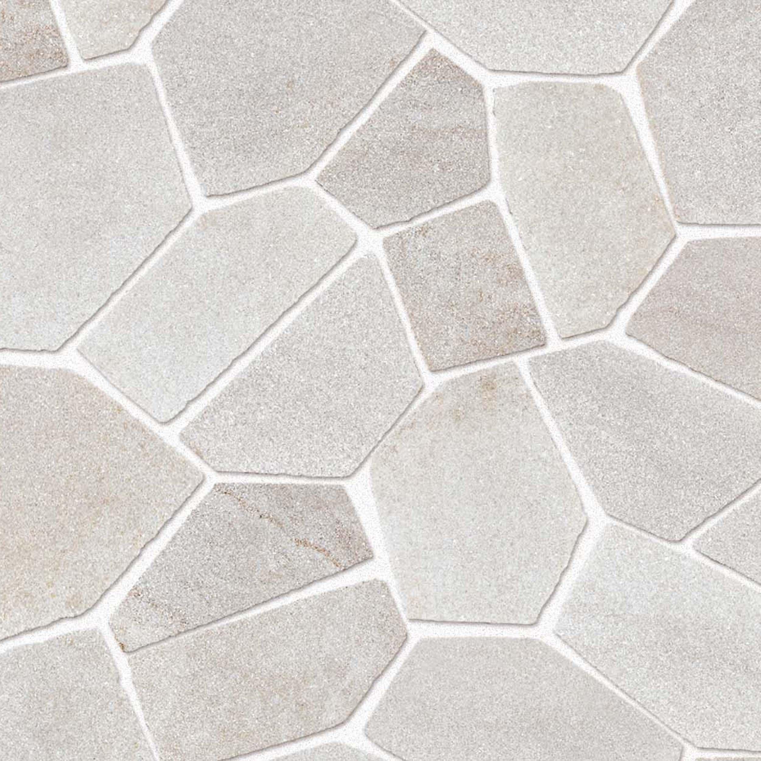 White Quartzite Flagstone Paver Tile Floor and Decor