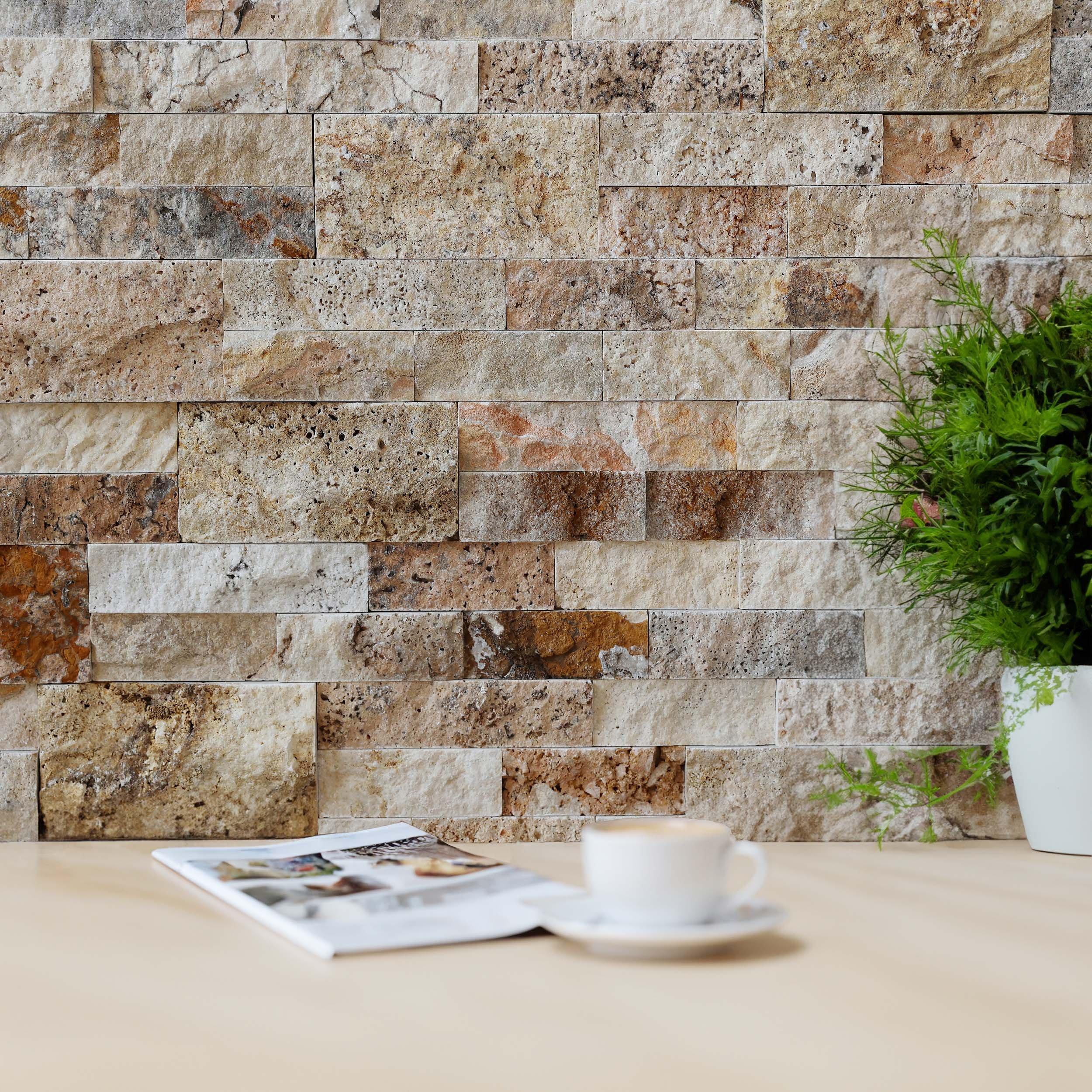 Sierra Sands Travertine Ledger Panel