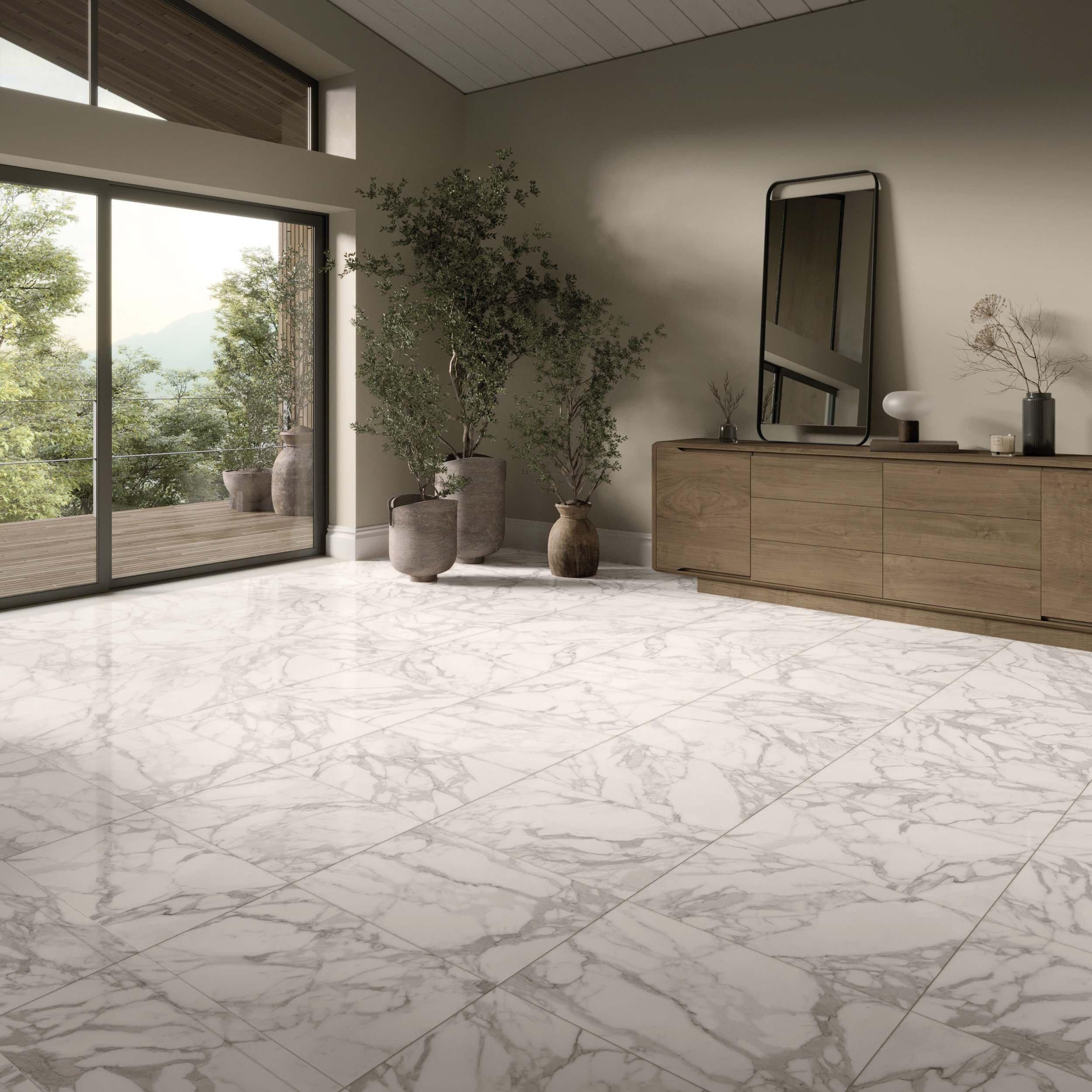 Contessa Bianca Polished Porcelain Tile