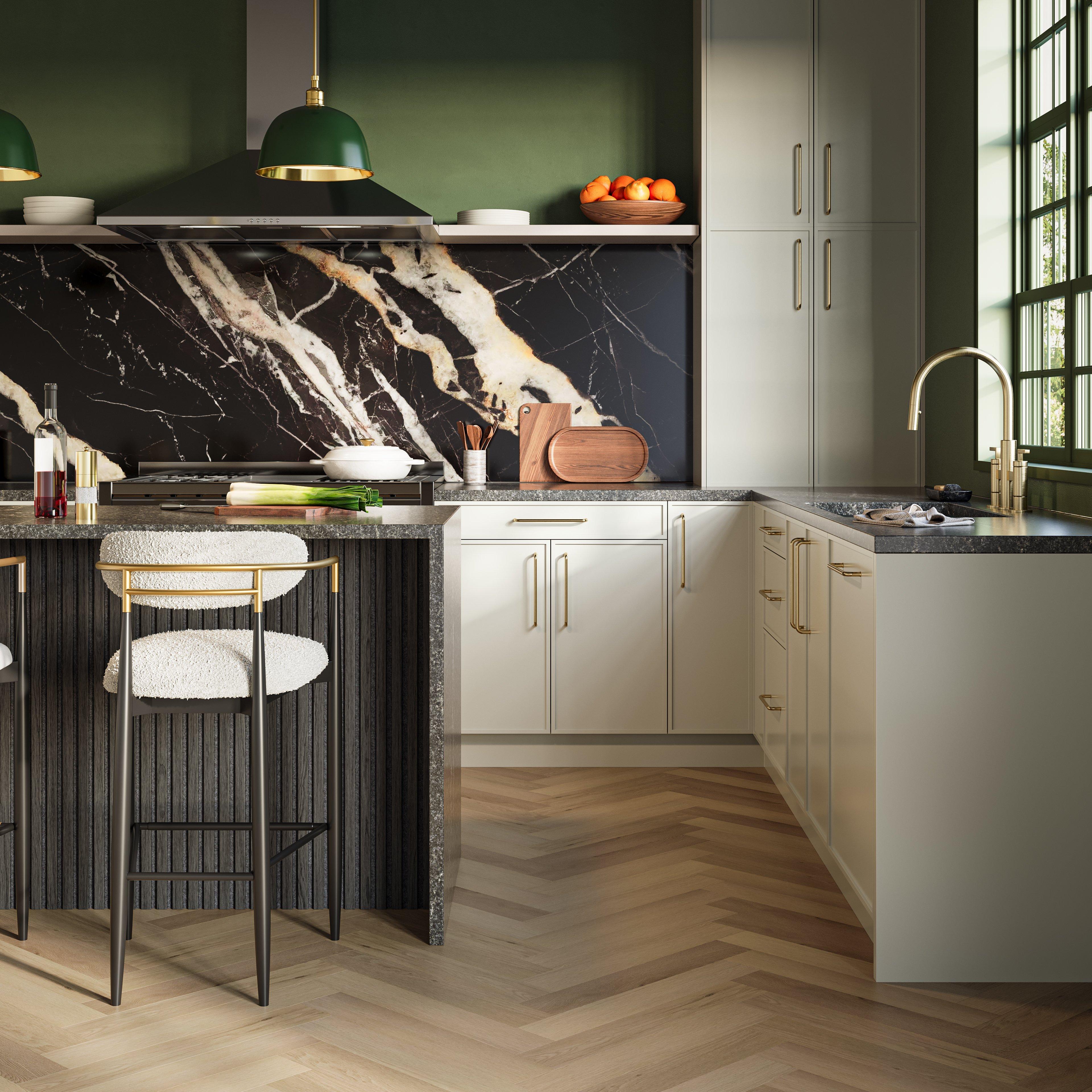 Asher Bridge Brushed Gold Kitchen Faucet