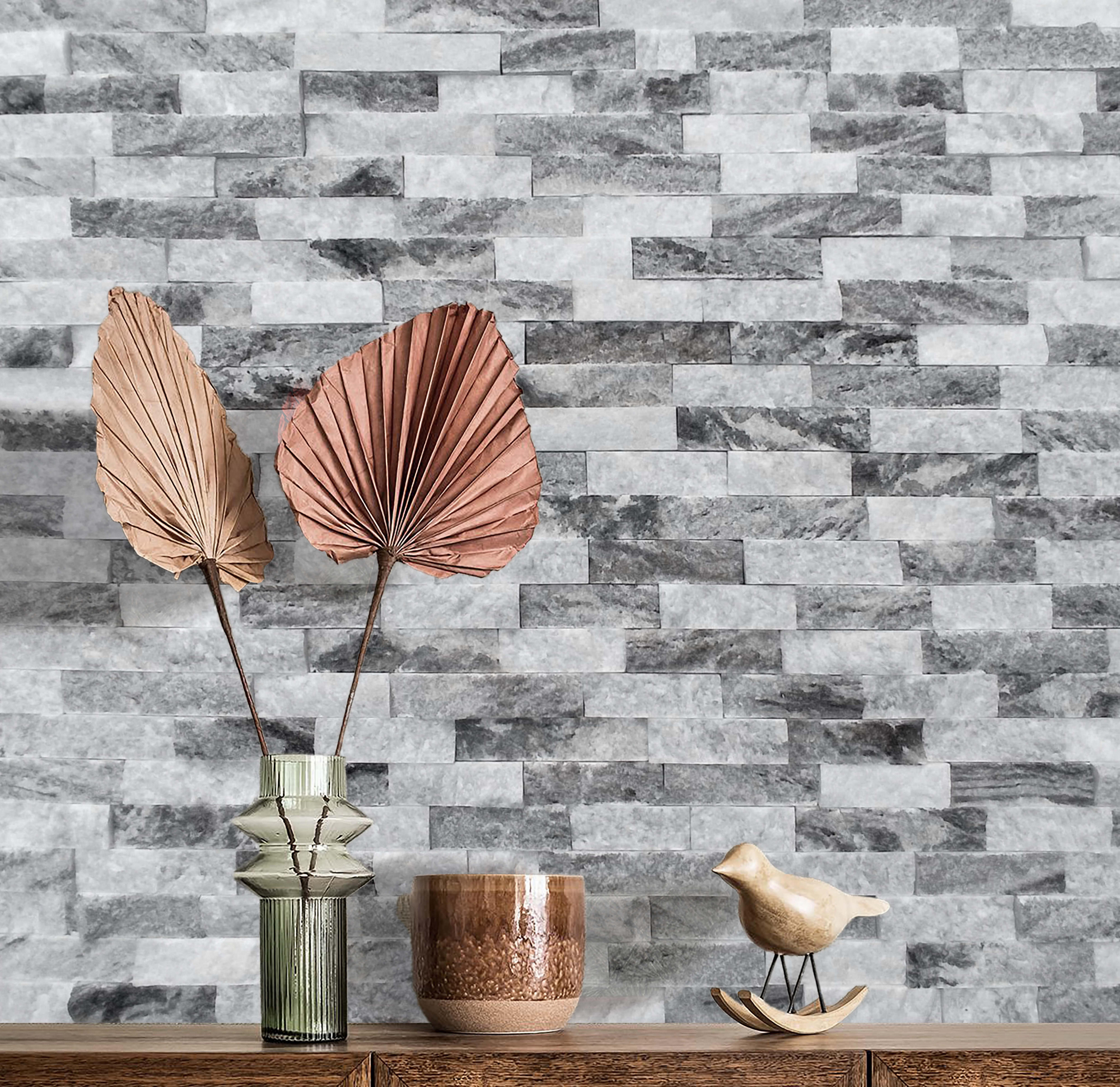 Calico Gray Marble Splitface Ledger Panel