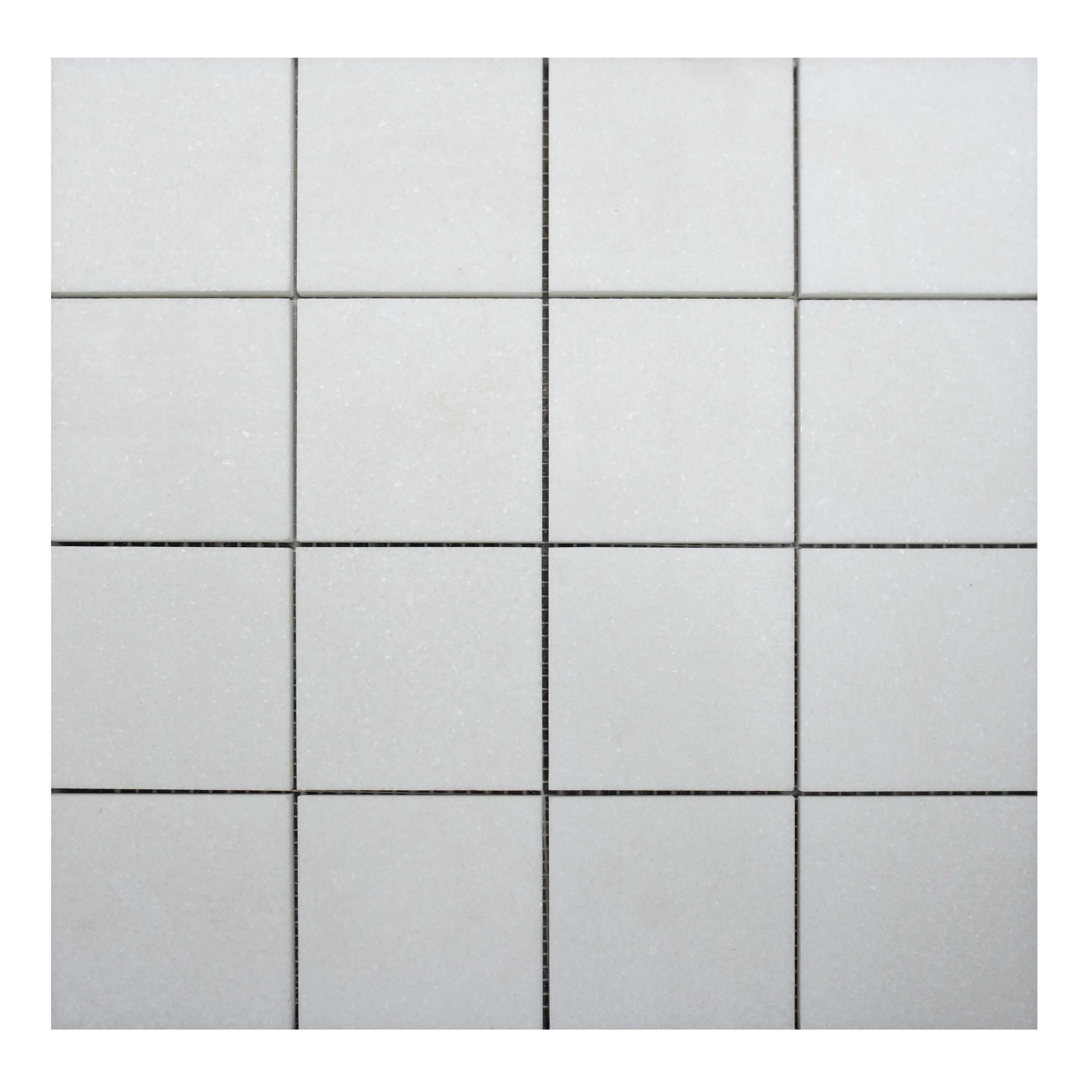 Thassos Premium Square Honed II Marble Mosaic