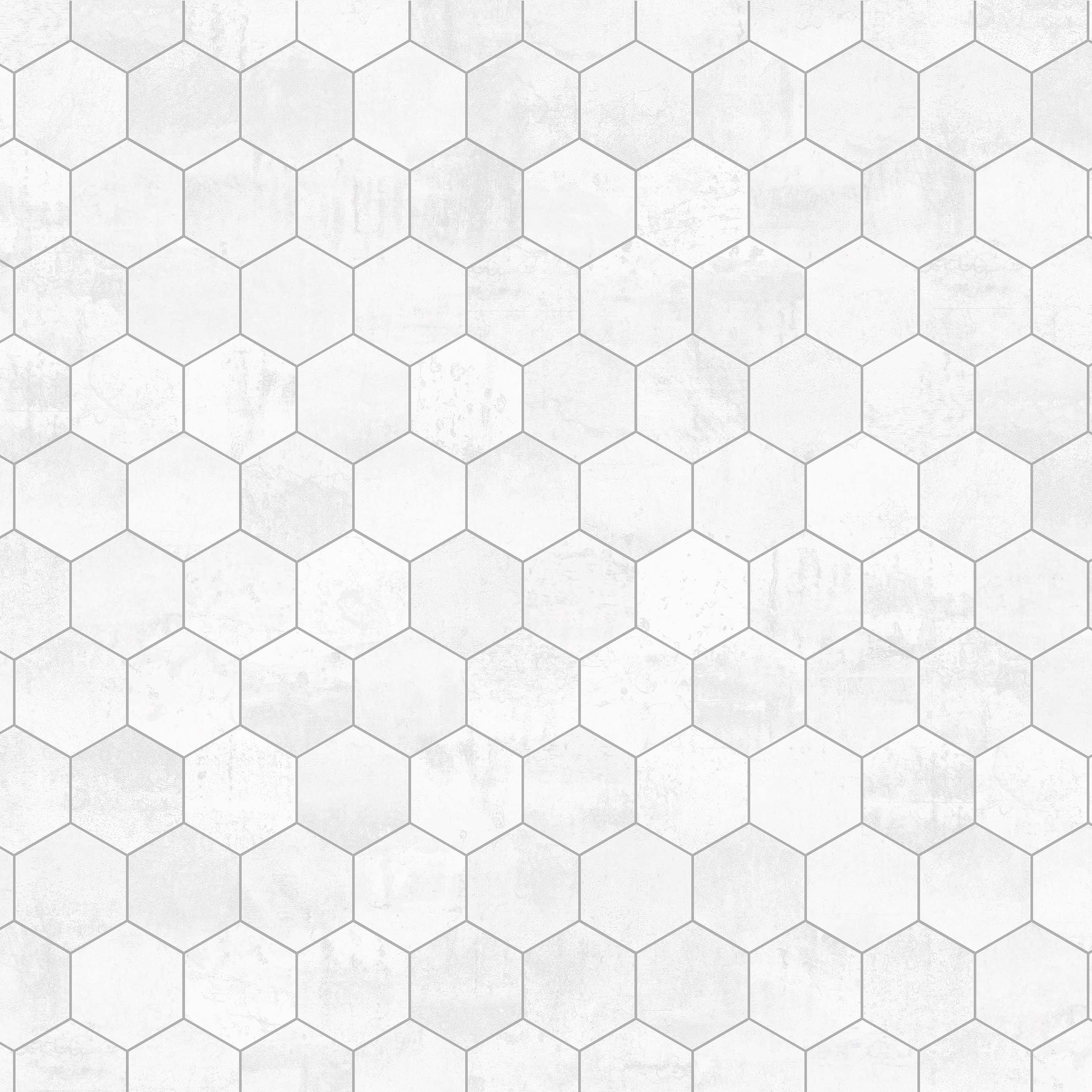 Alexei White Hexagon Matte Porcelain Mosaic
