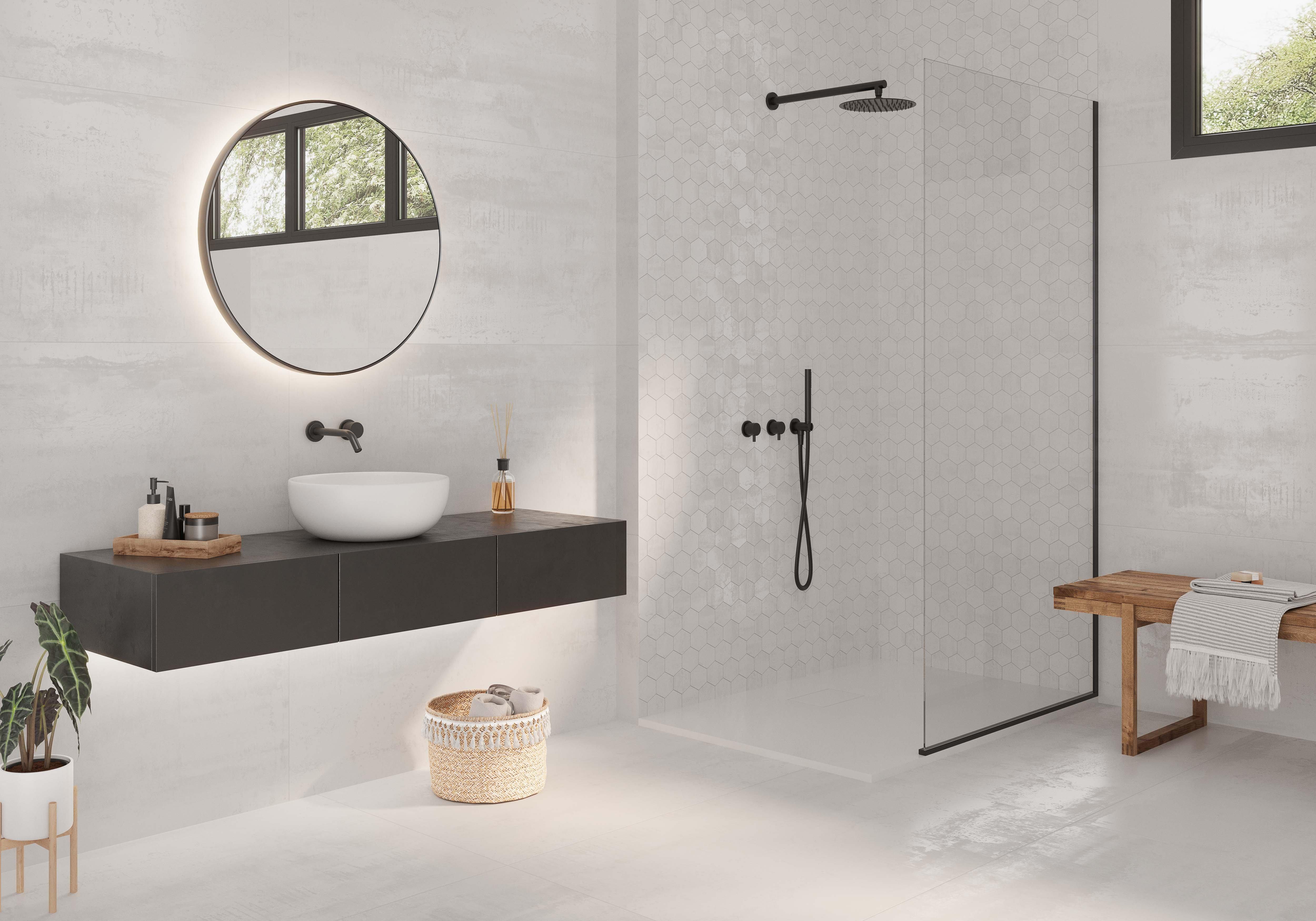 Alexei White Hexagon Matte Porcelain Mosaic