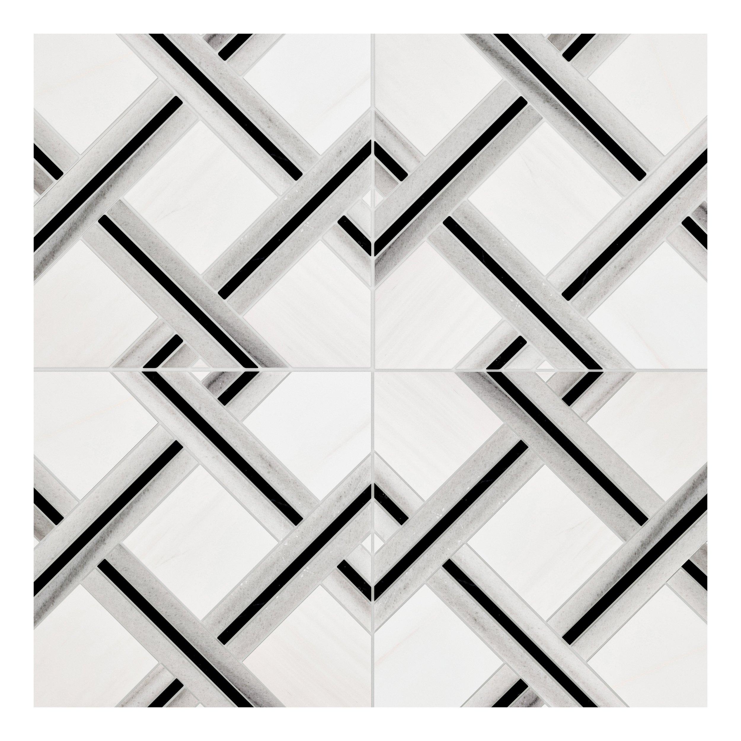 Nexes Dolomite Blended Polished Marble Mosaic
