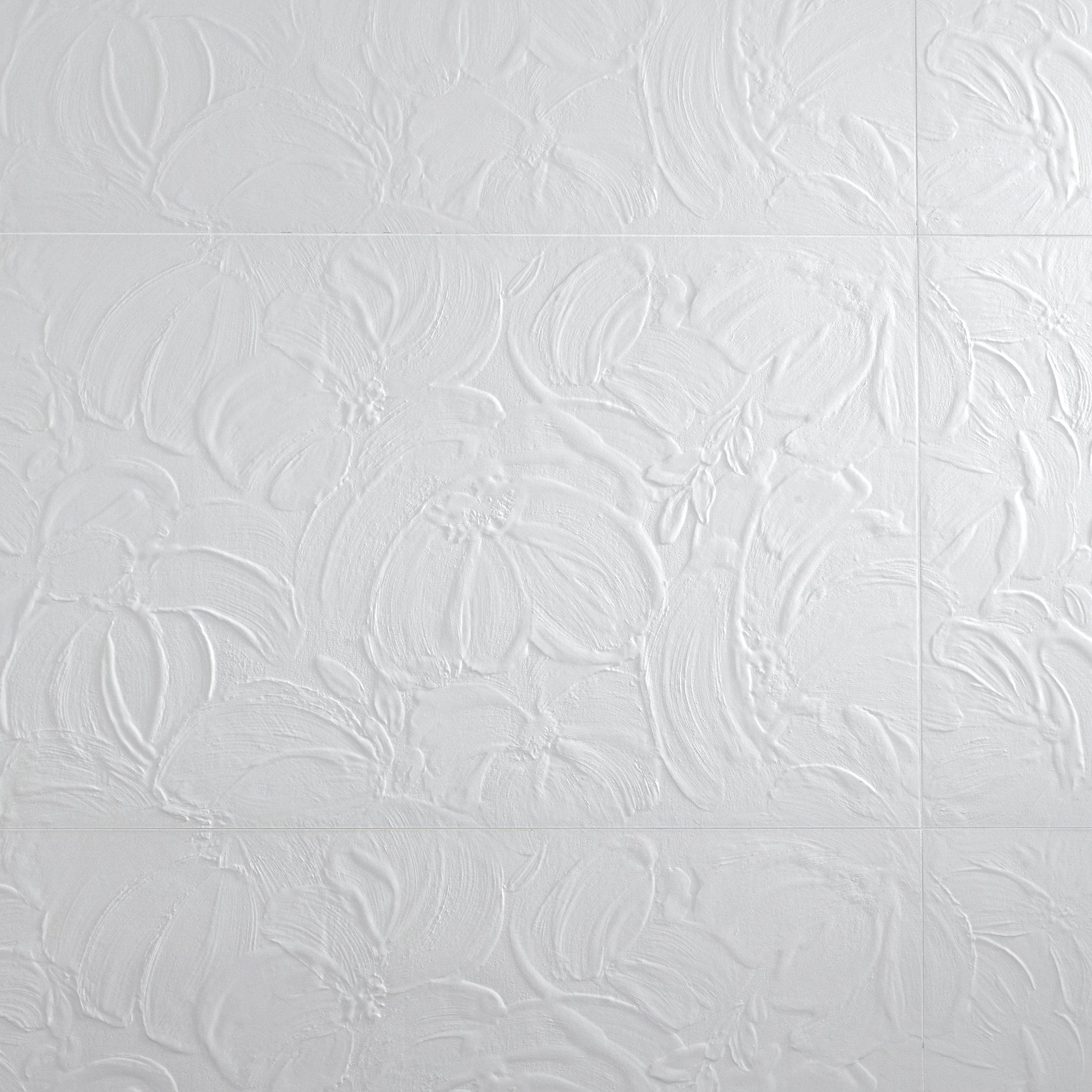 Hana Blanca Floral Wall Tile