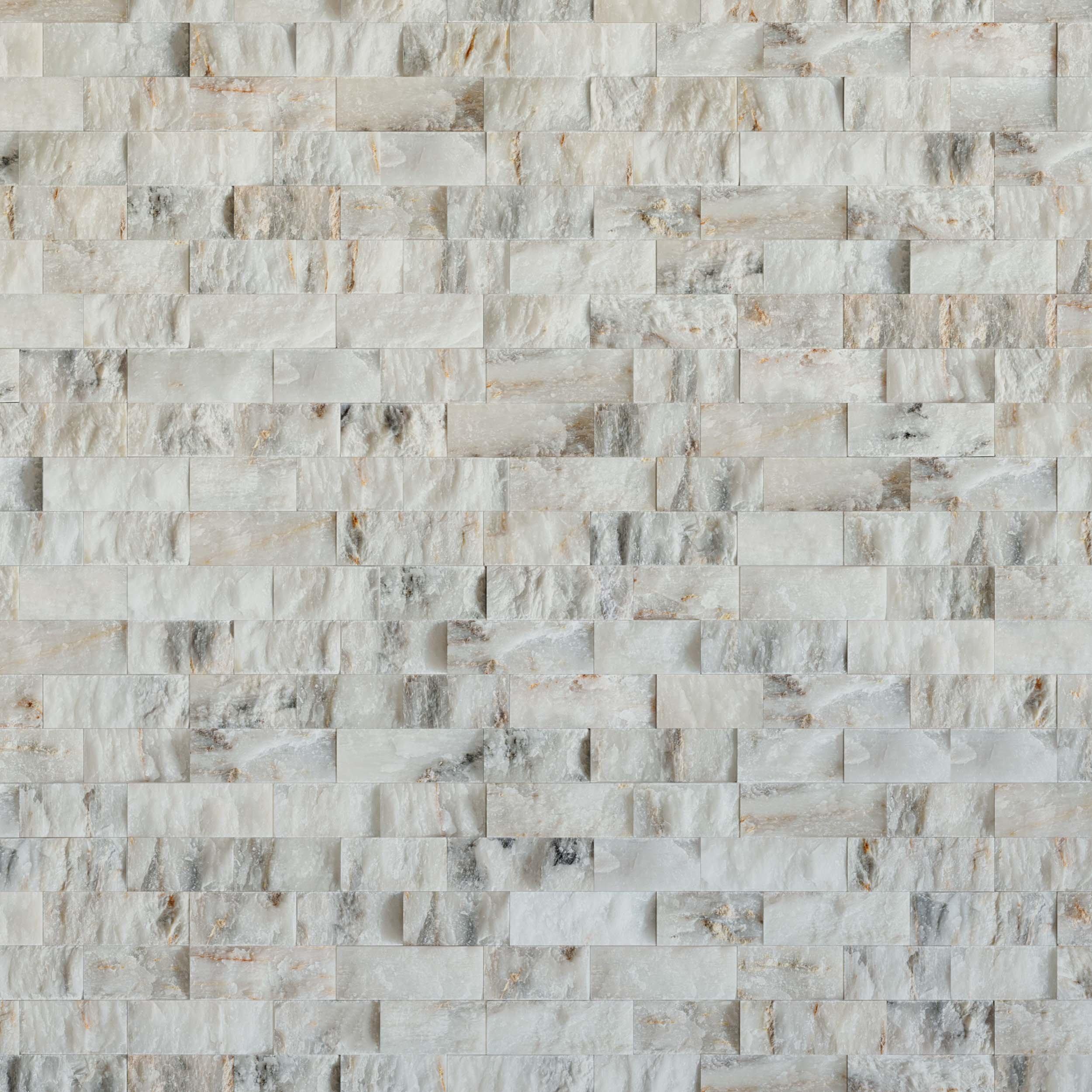 Giallo Dolomite Splitface Marble Ledger Panel