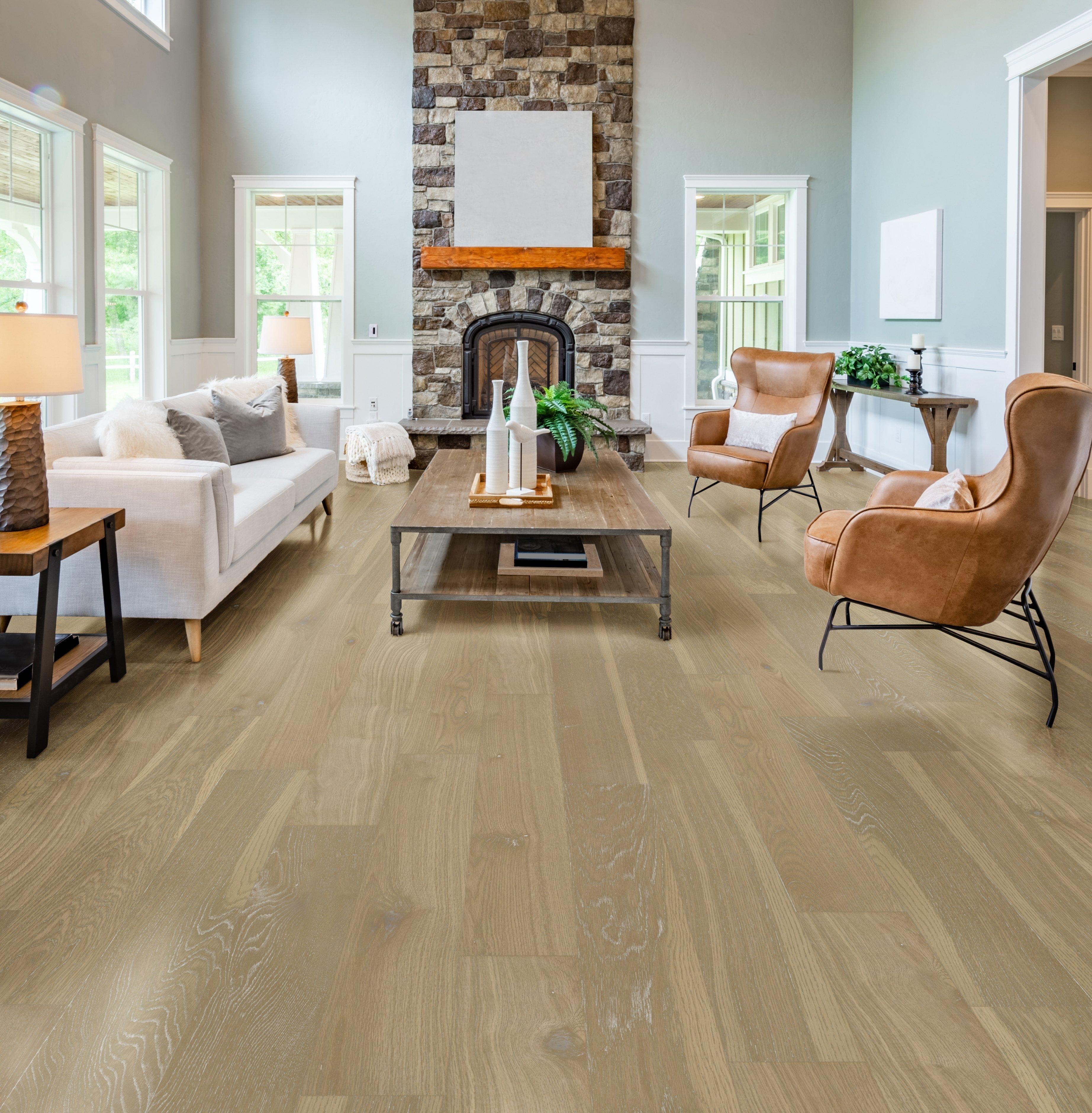 Misty Creek White Oak Wire Brushed Water Resistant Engineered Hardwood
