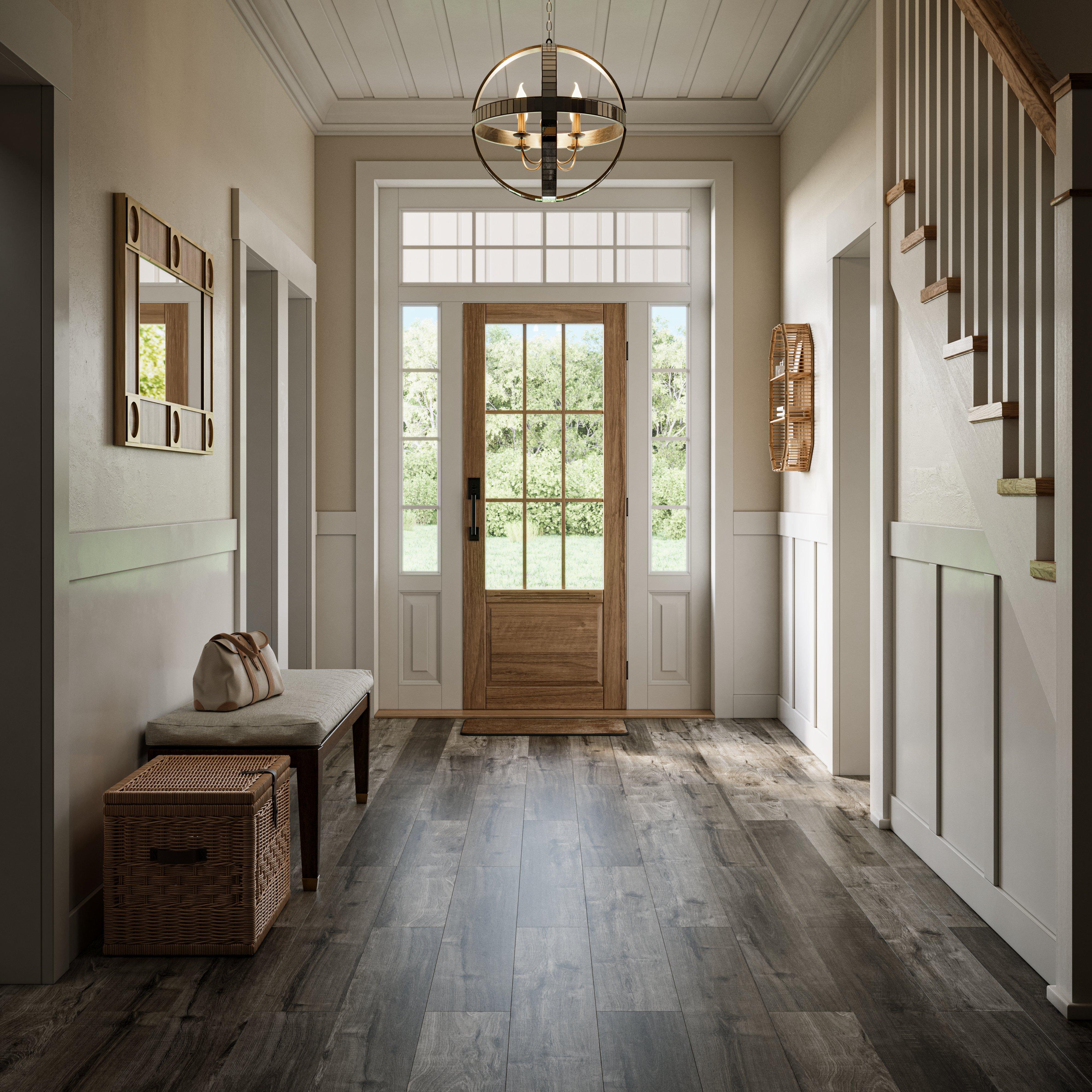 Sierra Gray Waterproof Rigid Core Luxury Vinyl Plank - Cork Pad