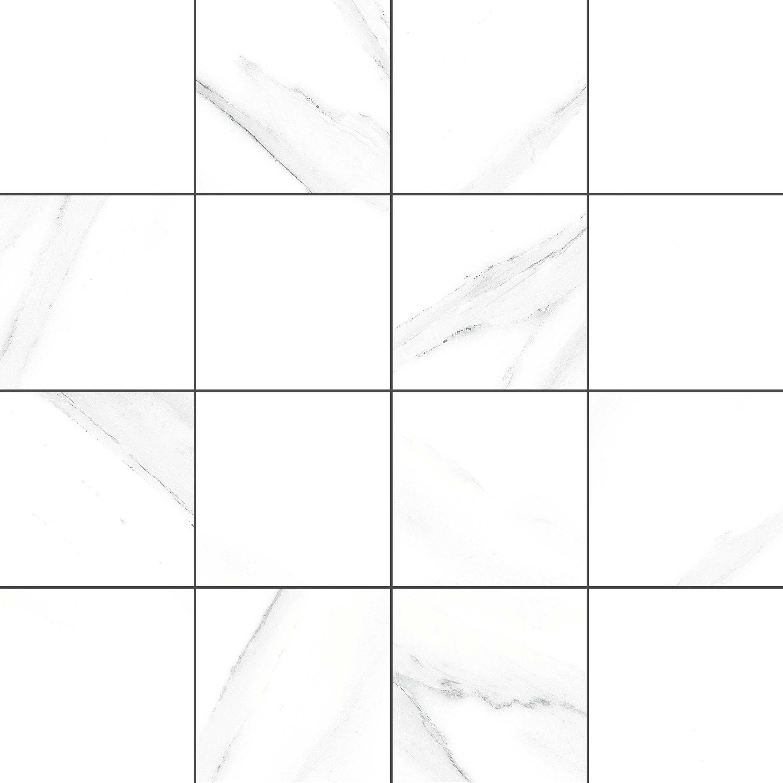 Alto Bianco Square Matte Porcelain Mosaic