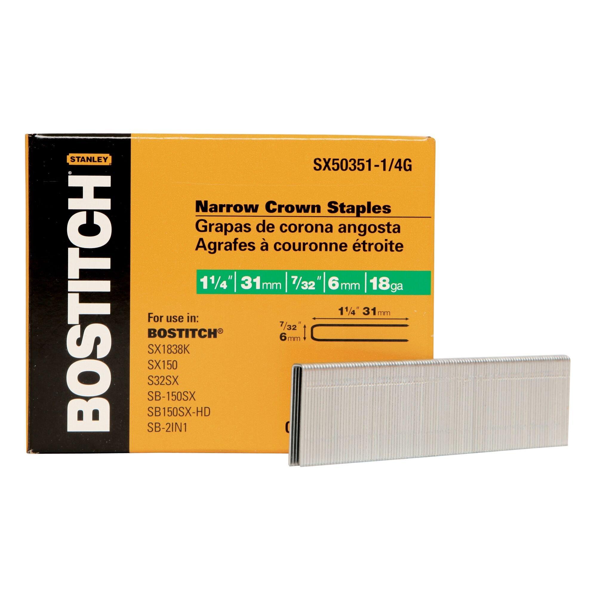 Bostitch 1 1/4in. 18 Gauge Staple 3000pc.