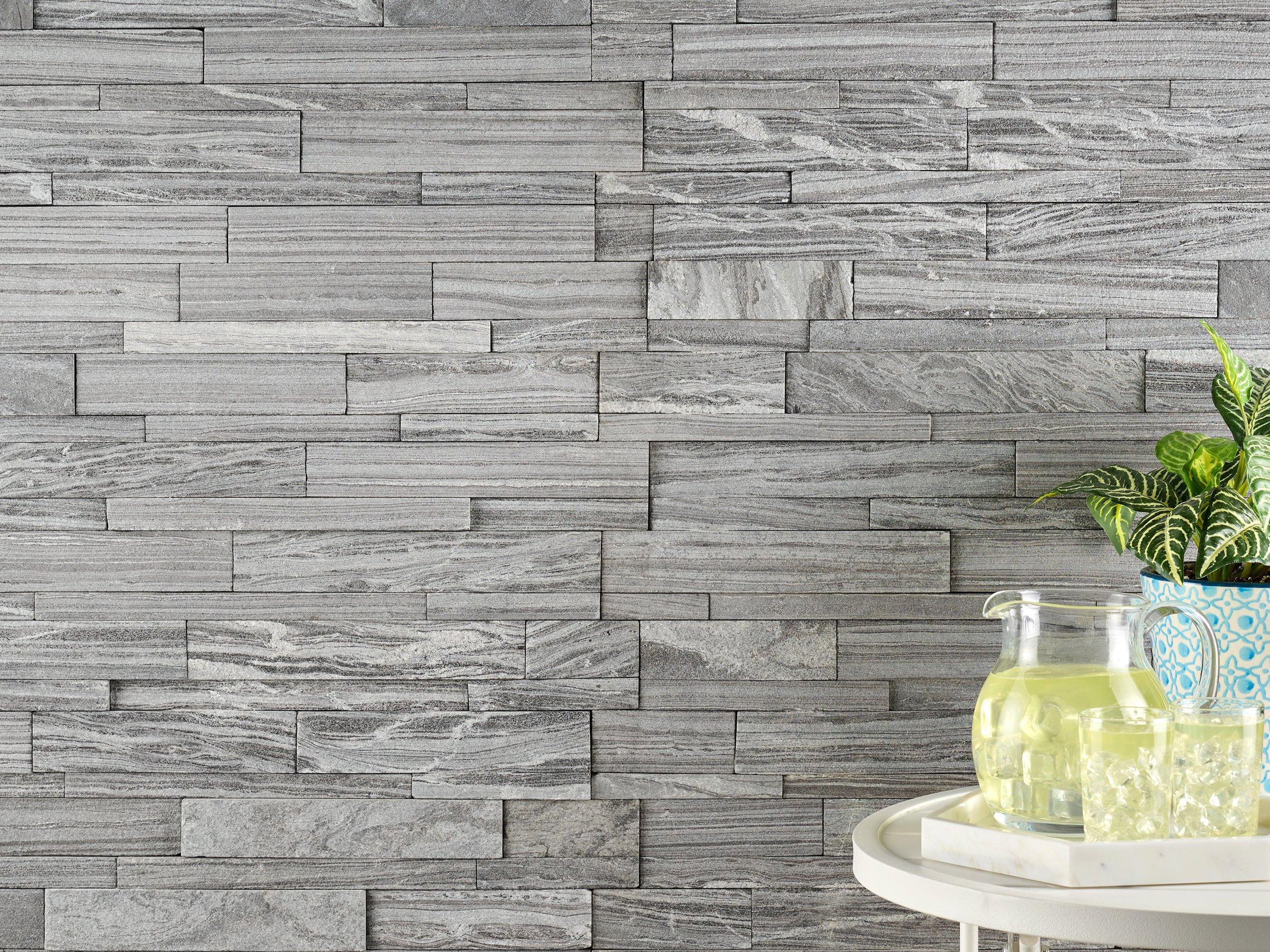 Ashen Forest Brushed Quartzite Ledger Panel