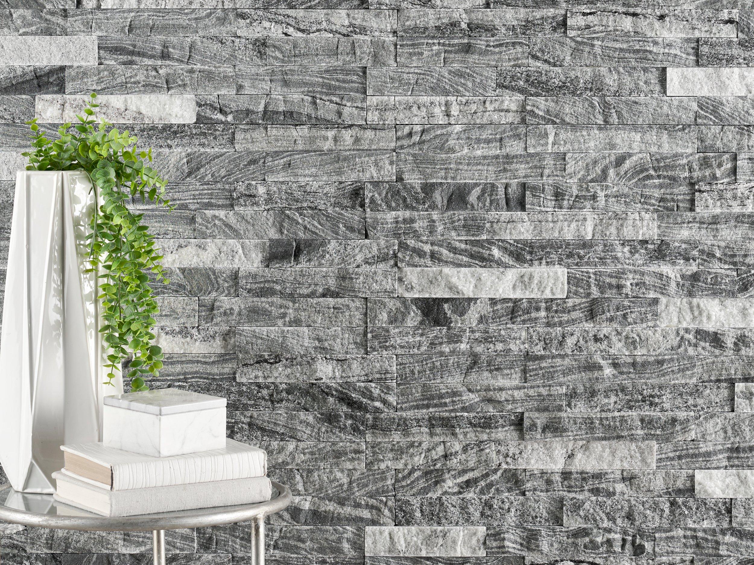 Gunmetal Gray Quartzite Splitface Ledger Panel