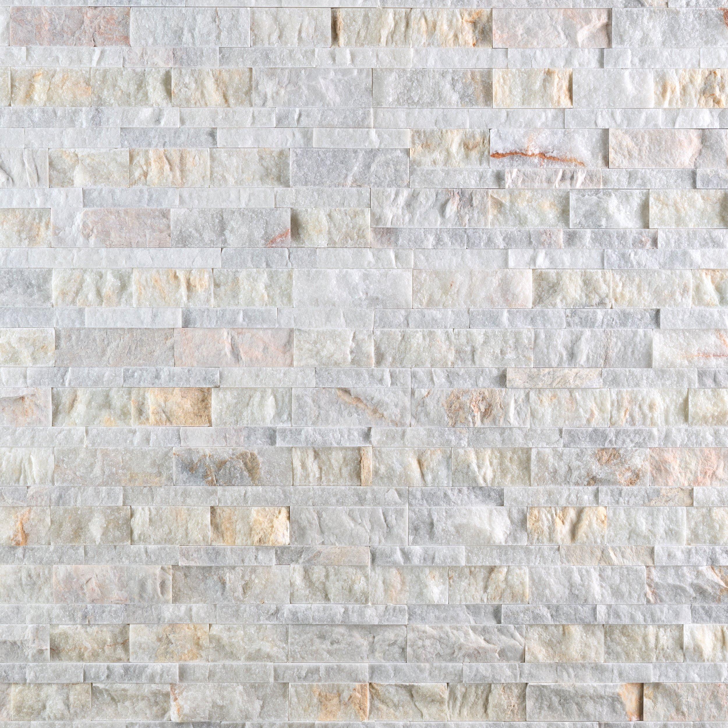 Golden White Marble Splitface Ledger Panel