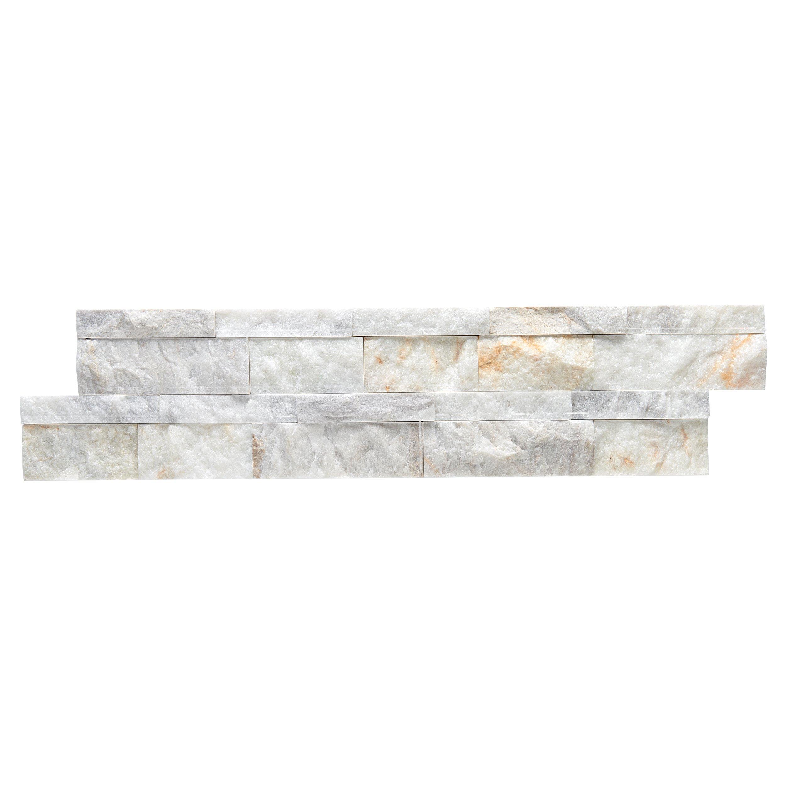 Golden White Splitface Marble Ledger Panel