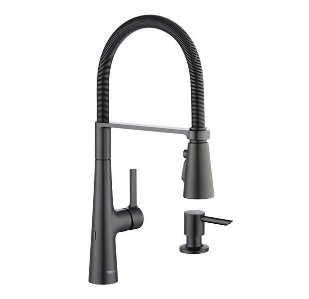 Leo Tight Spring Matte Black Kitchen Faucet