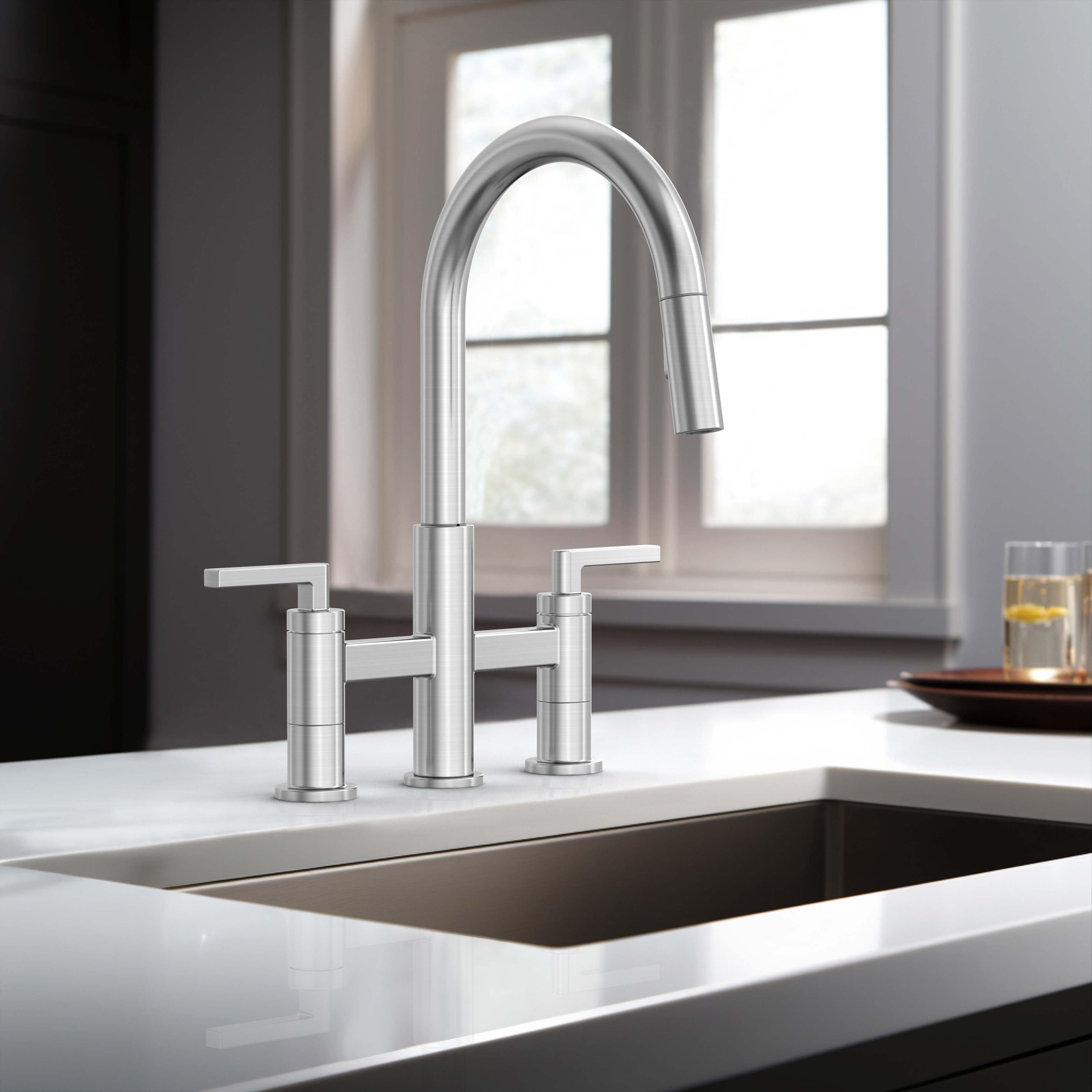 Asher Bridge Chrome Kitchen Faucet