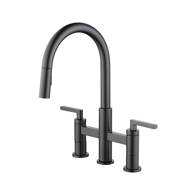 Asher Bridge Matte Black Kitchen Faucet