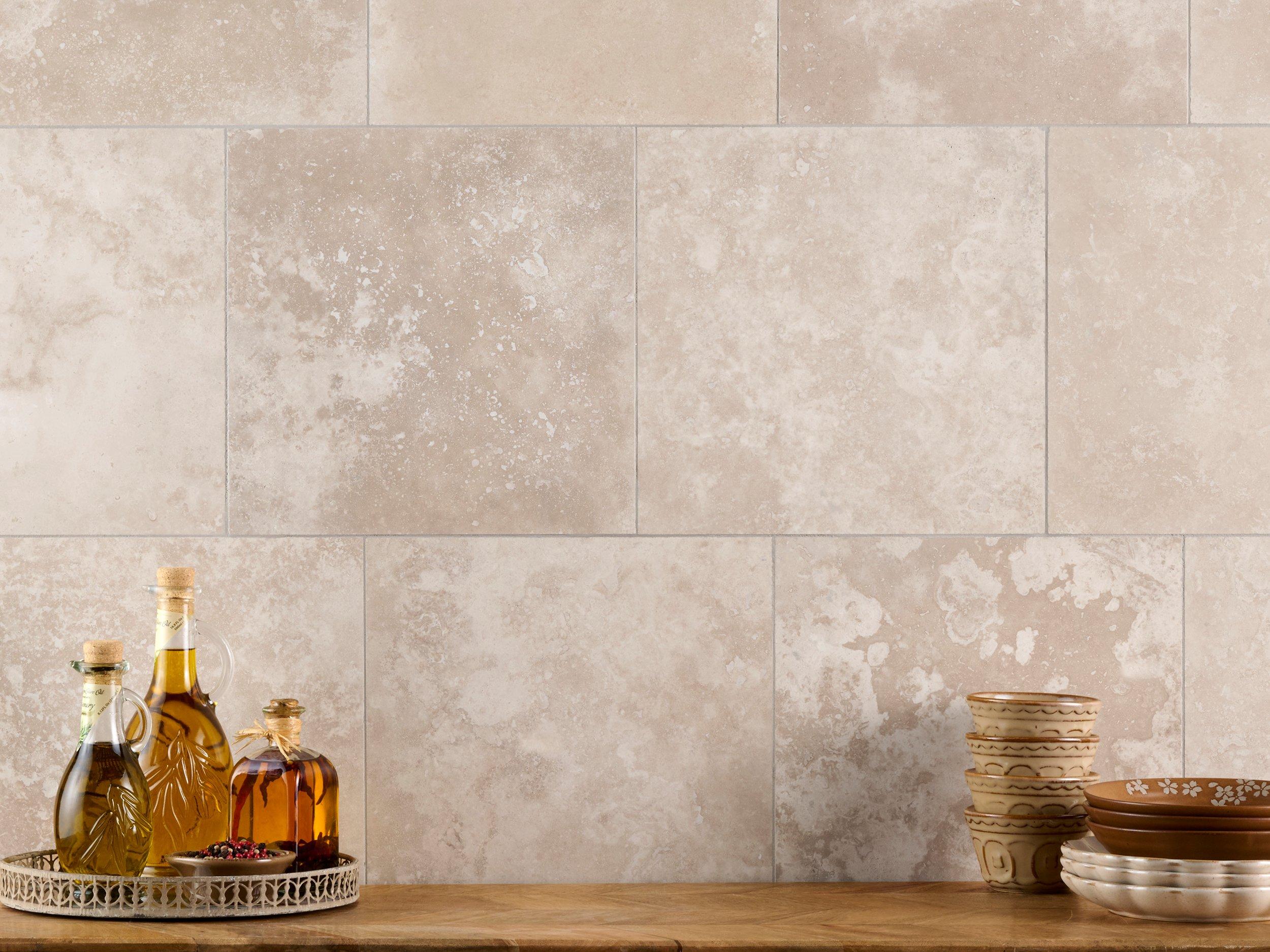 Ivory Filled Honed Travertine Tile