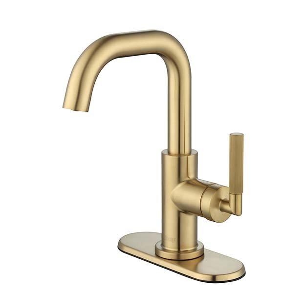 Lizzie Single Handle Brushed Gold Bath Faucet