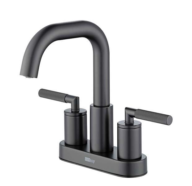 Lizzie 4 in. Center Set Matte Black Bath Faucet