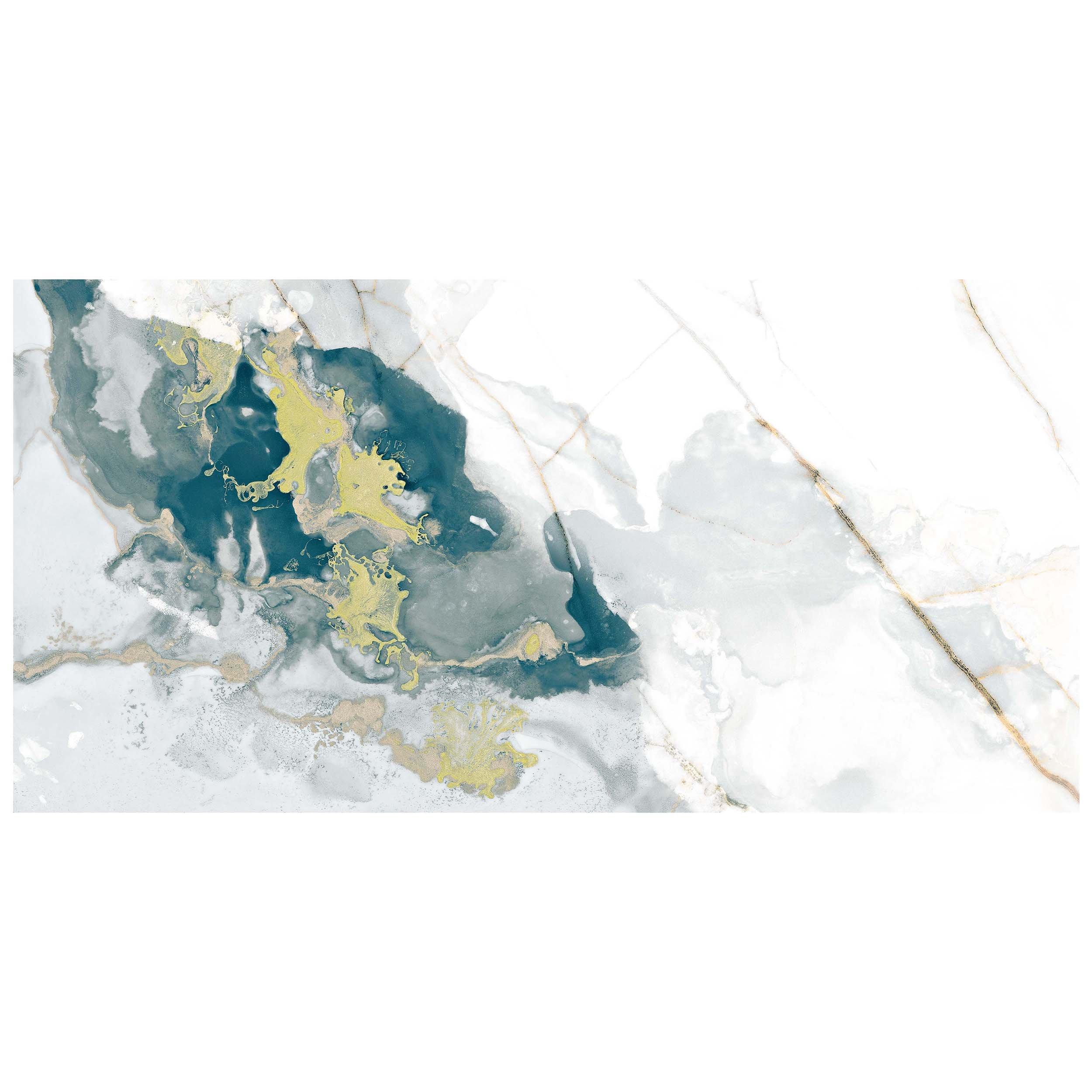 Faena Aqua Polished Porcelain Tile