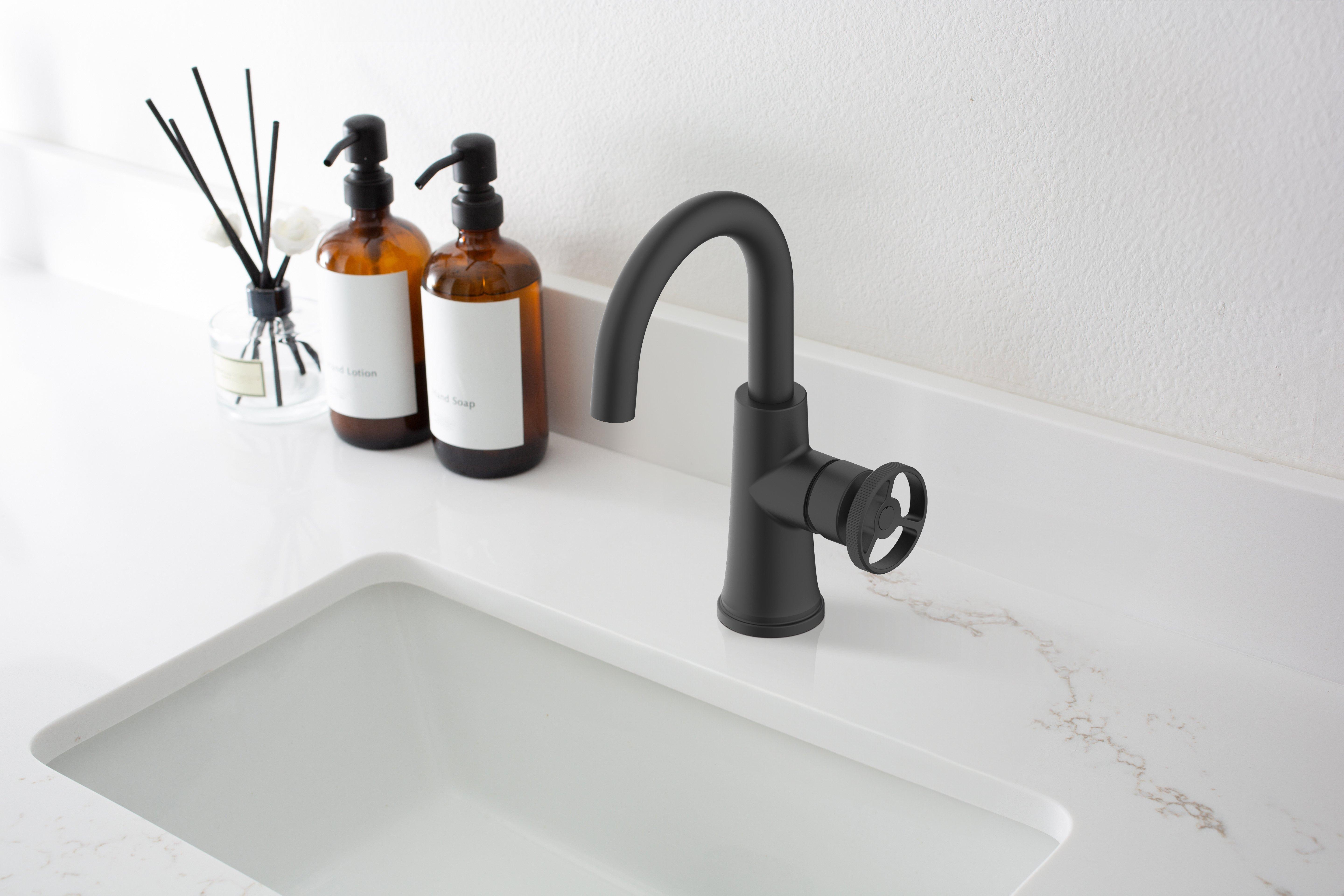 Abbey Monoblock Matte Black Bath Faucet