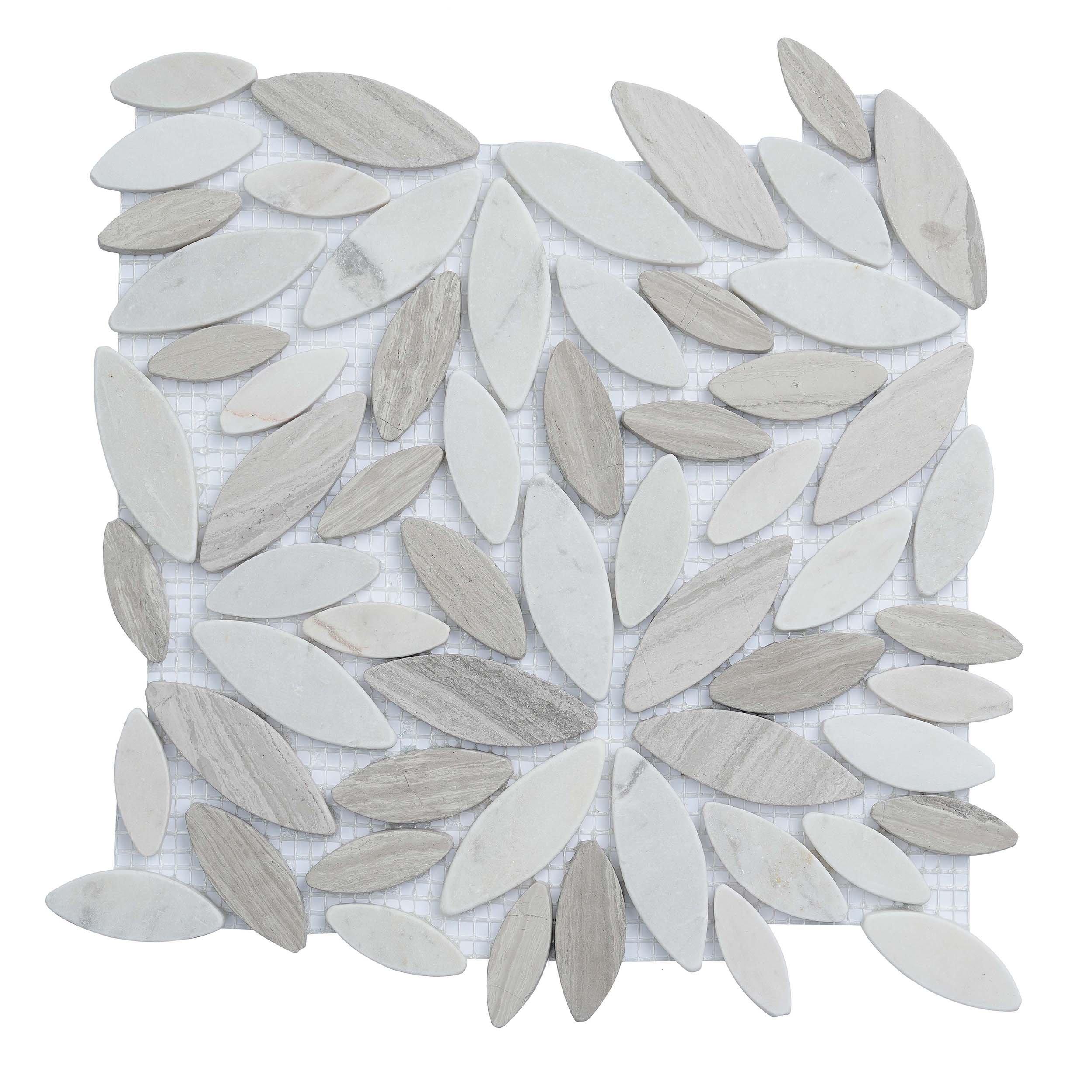 Palmetto Sand Pebble Tumbled Marble Mosaic