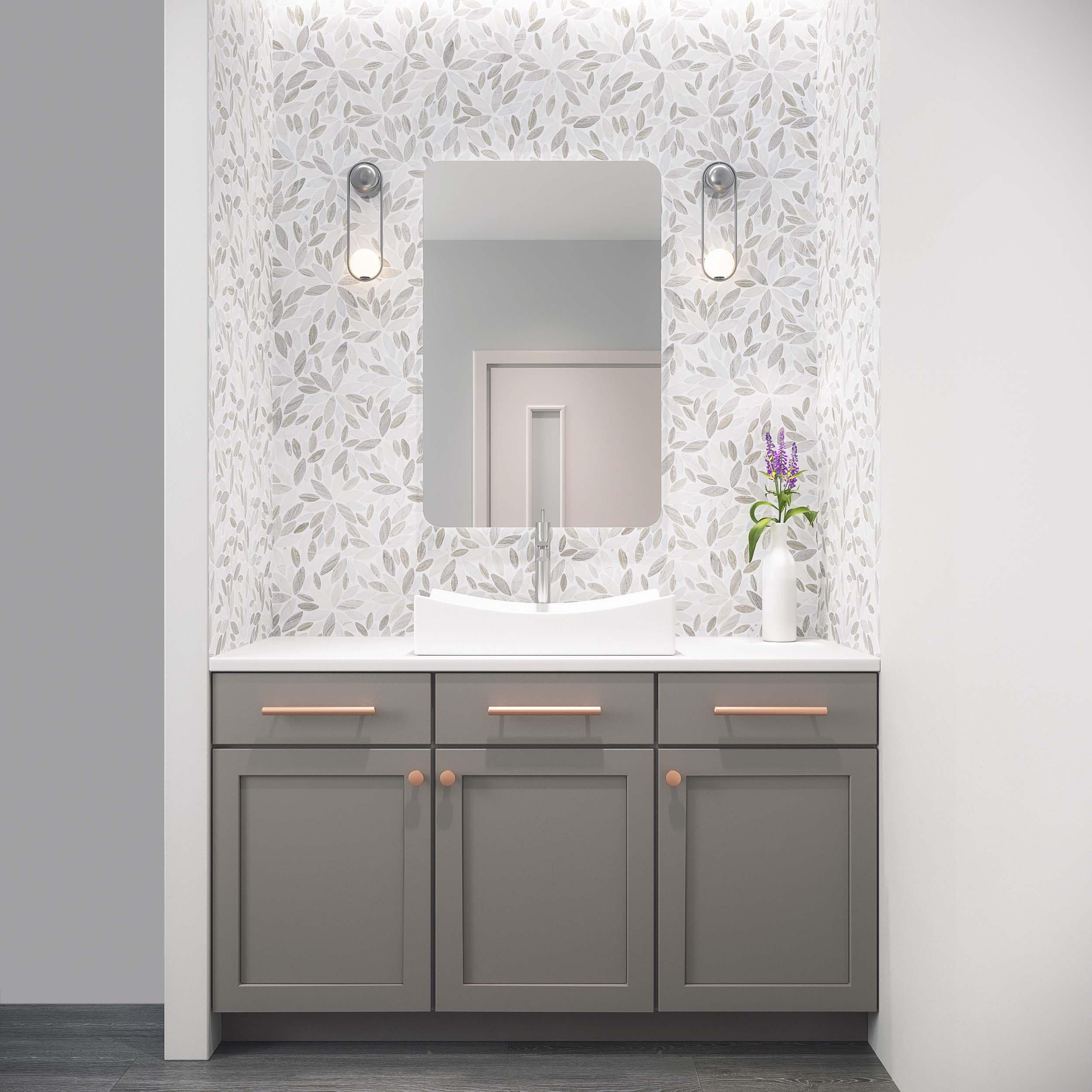 Palmetto Sand Blonde Tumbled Pebble Mosaic