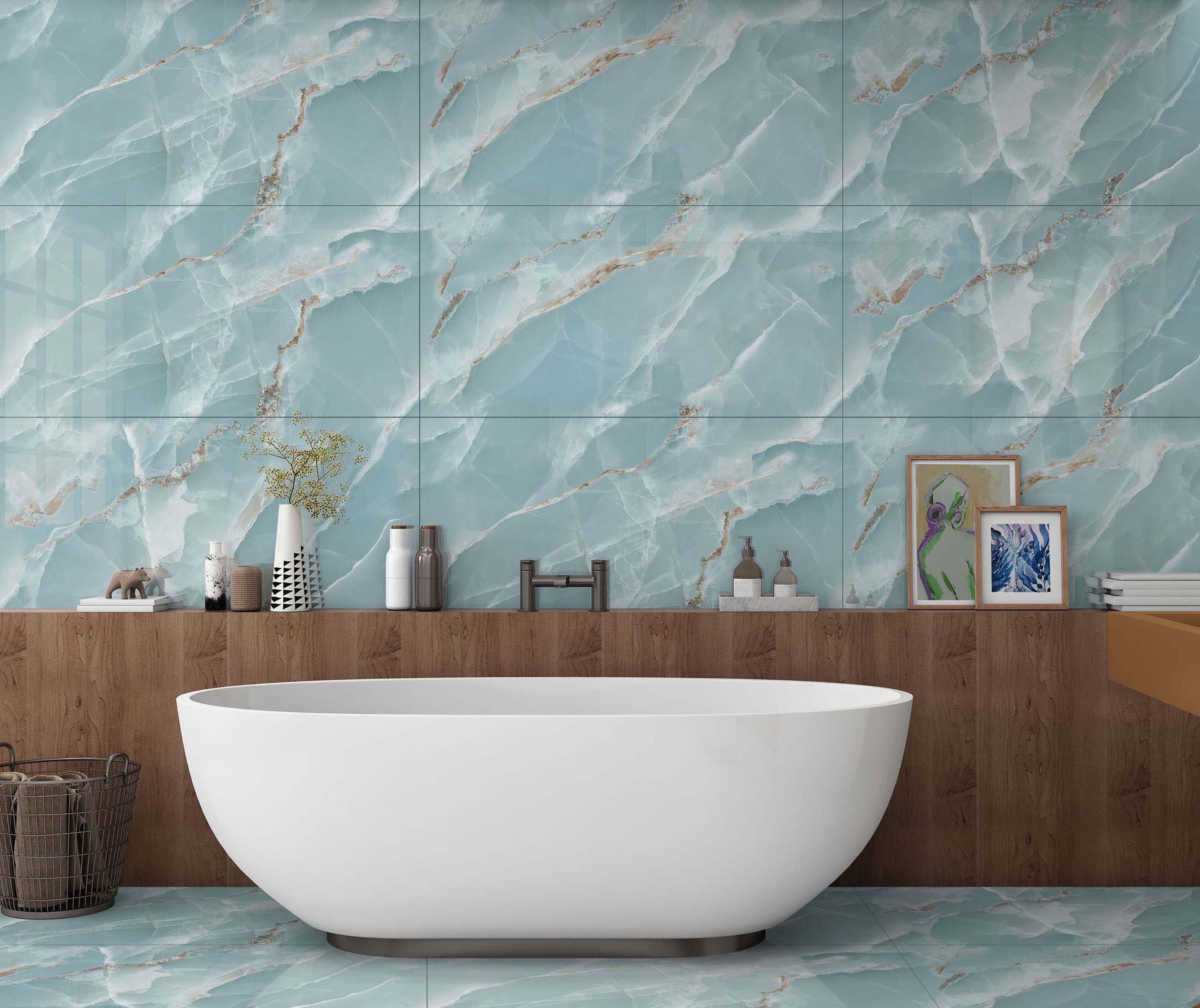 Marina Menta Polished Porcelain Tile | Floor and Decor