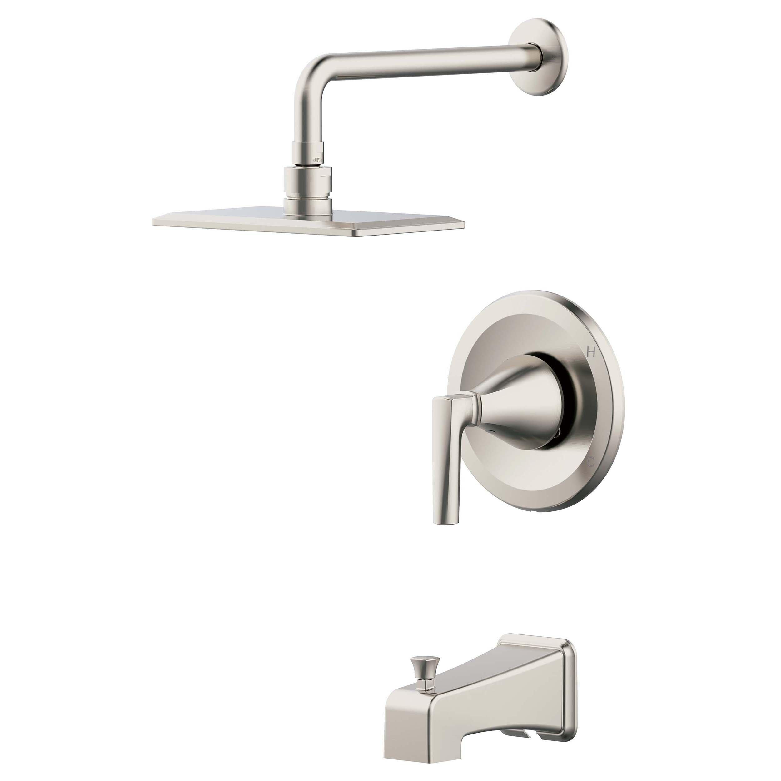 Harper Brushed Nickel Tub and Shower Combination