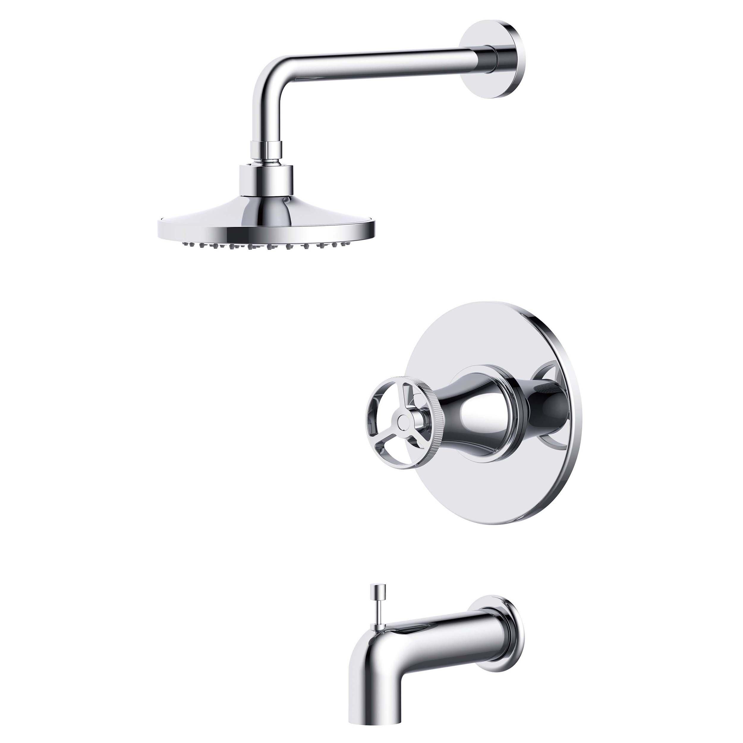 Abbey Chrome Tub and Shower Combination