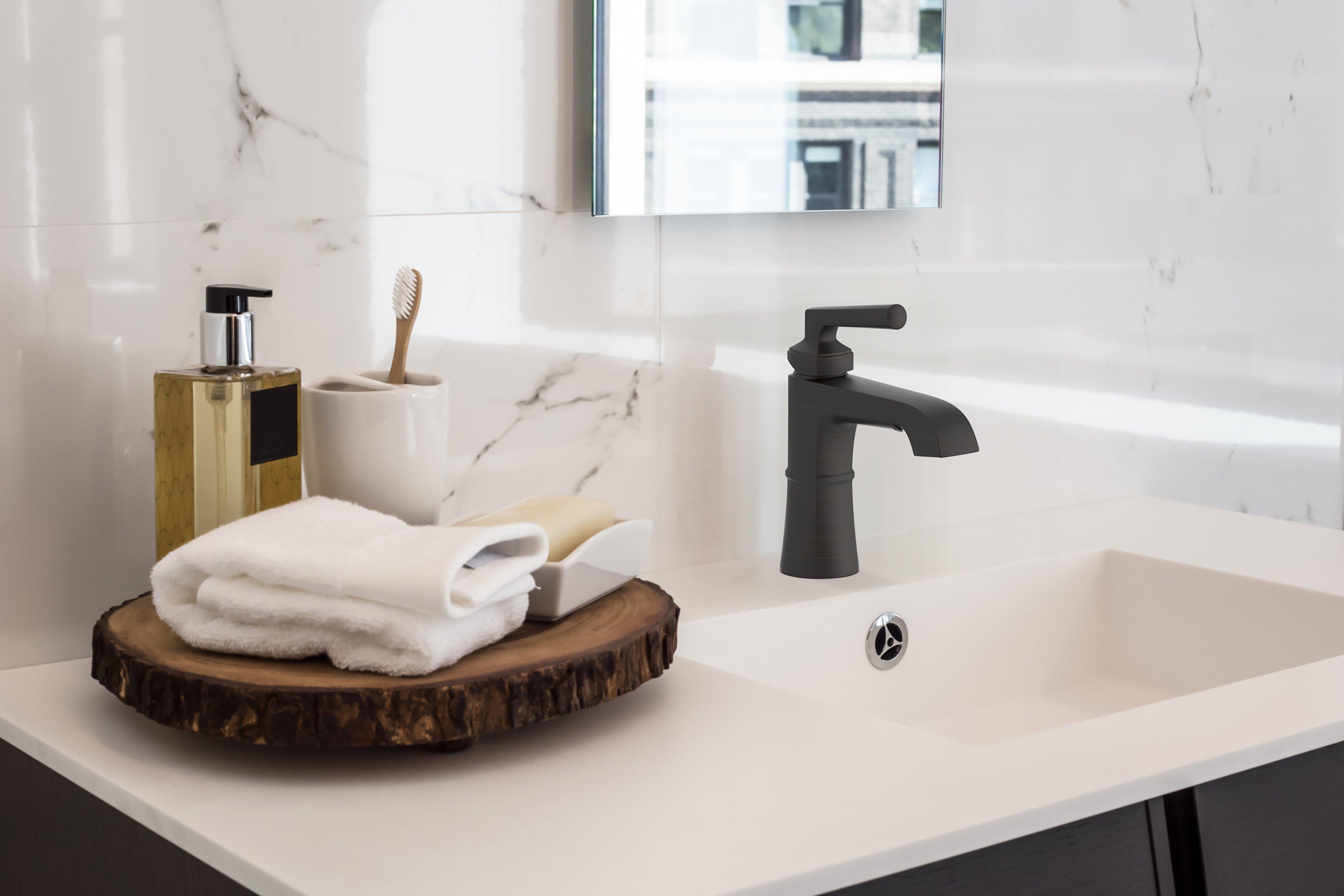 Harper Monoblock Oil Rubbed Bronze Bath Faucet