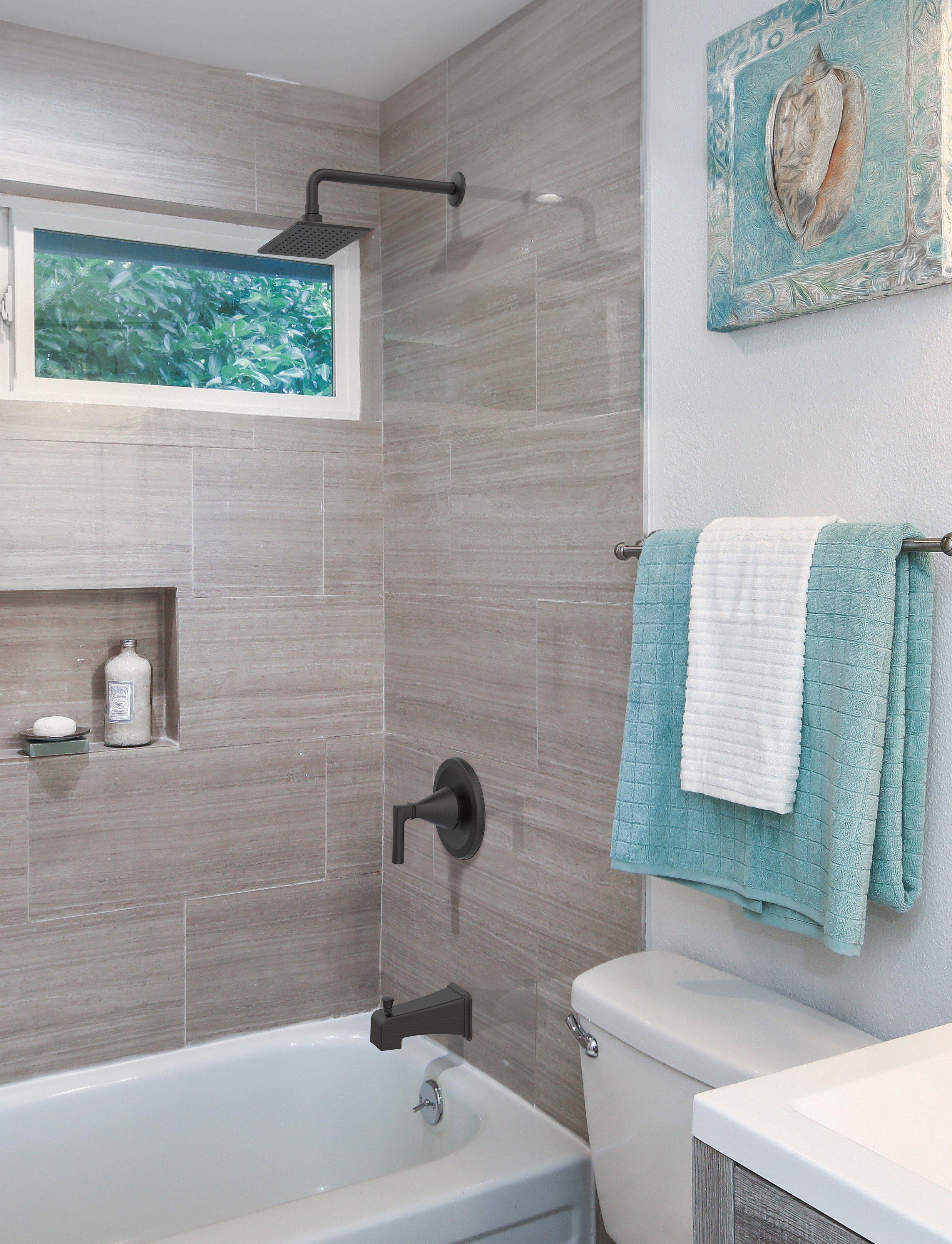 Harper Oil Rubbed Bronze Tub and Shower Combination