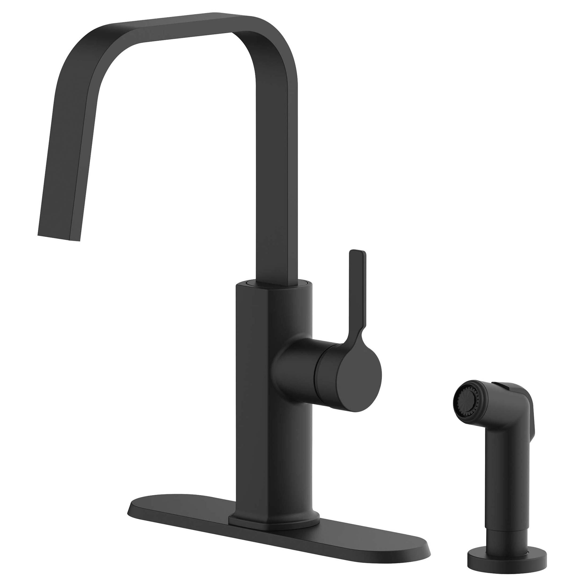 Alana Matte Black Ribbon Spout Kitchen Faucet