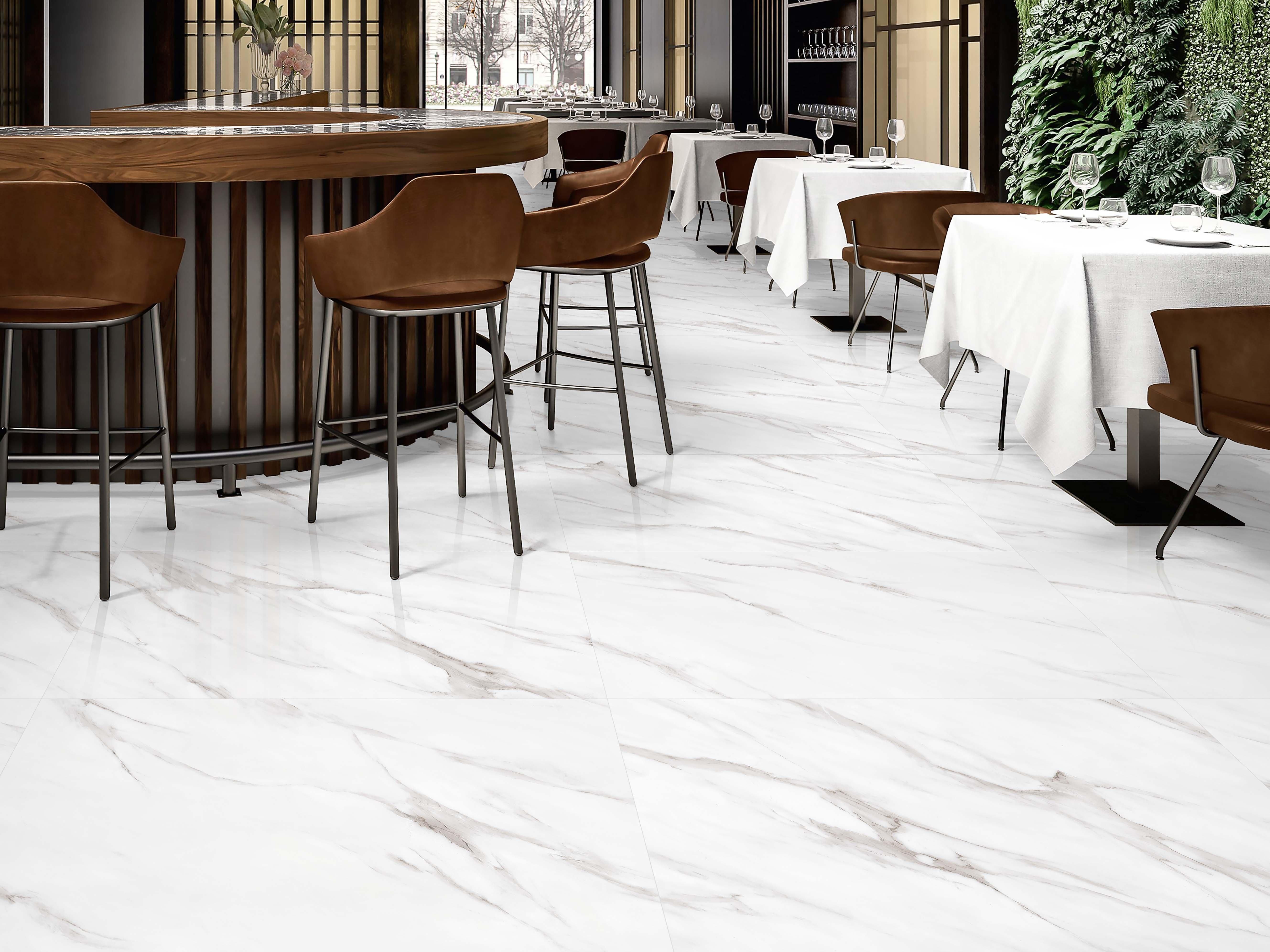 Alto Bianco Polished Porcelain Tile | Floor and Decor