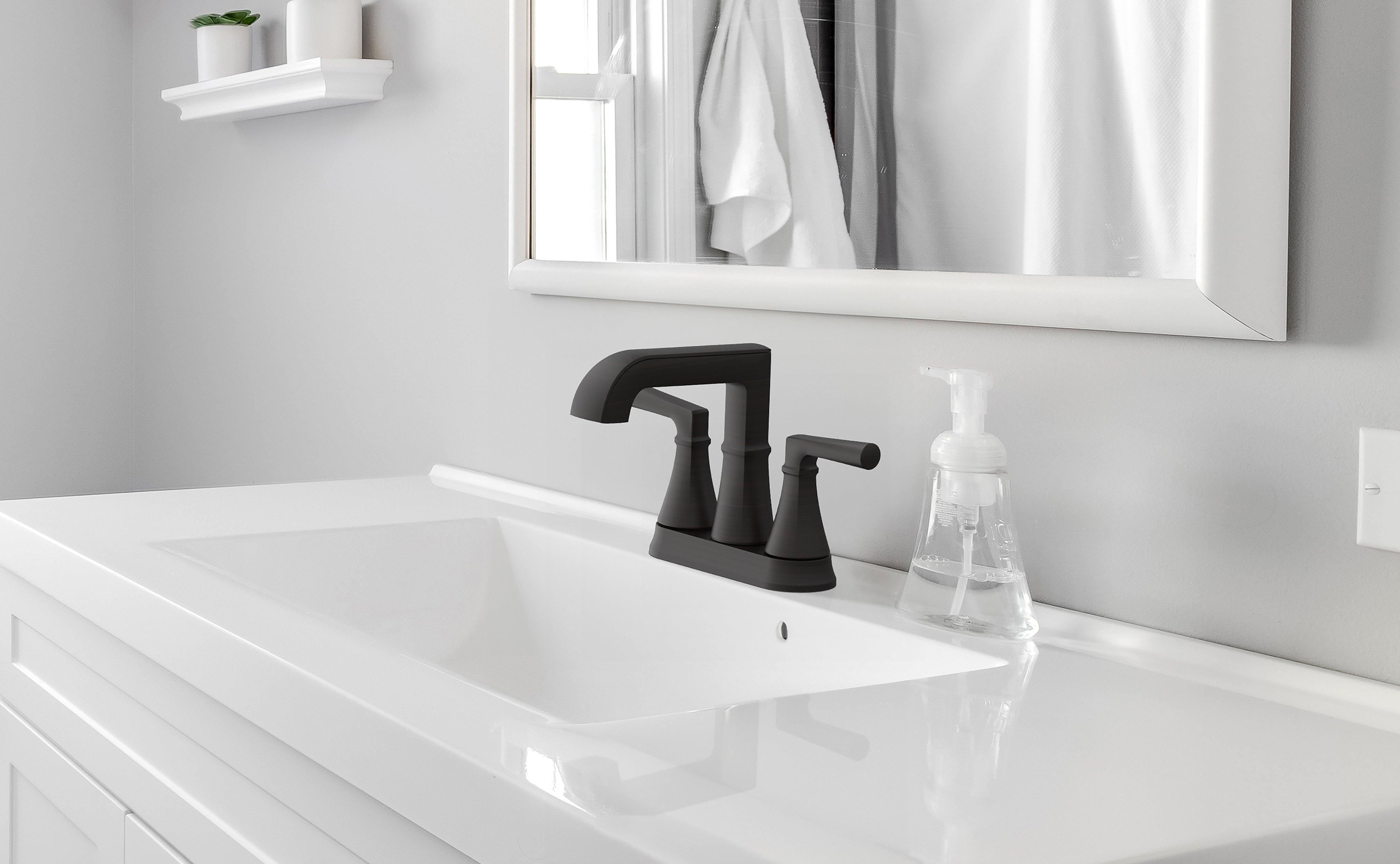 Harper 4 in. Center Set Oil Rubbed Bronze Bath Faucet