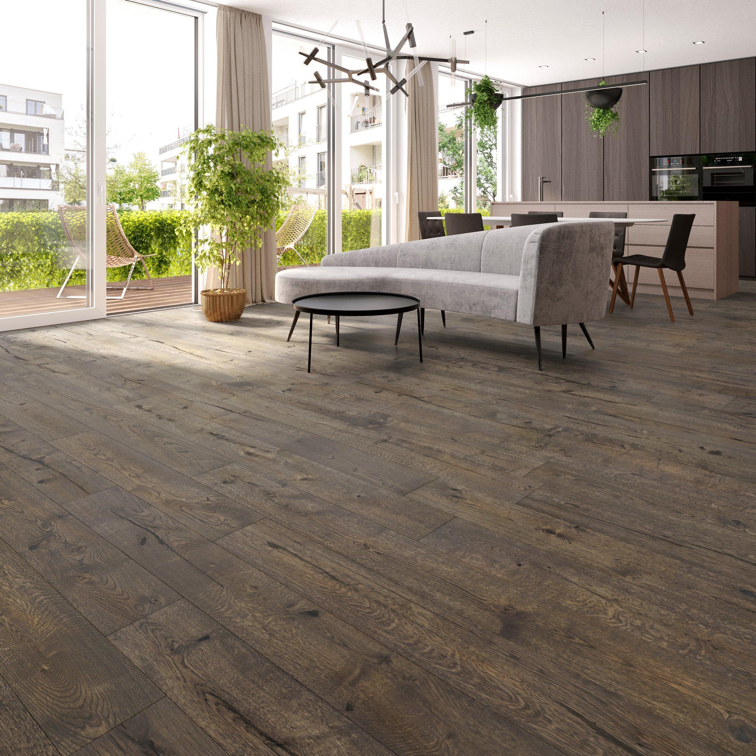 Sylvan White Oak Wire-Brushed Engineered Hardwood