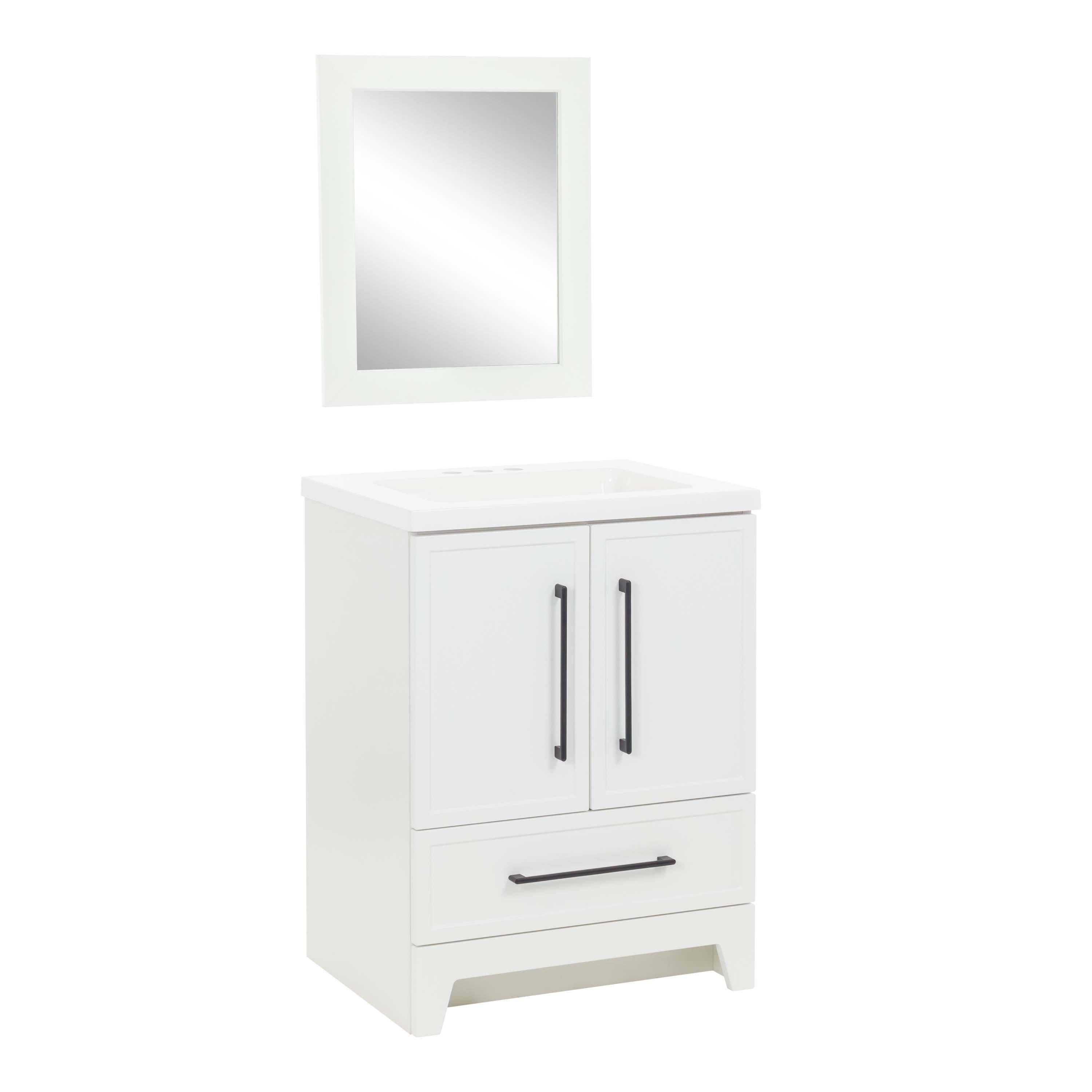 Eli Vanity with Marble Top and Mirror