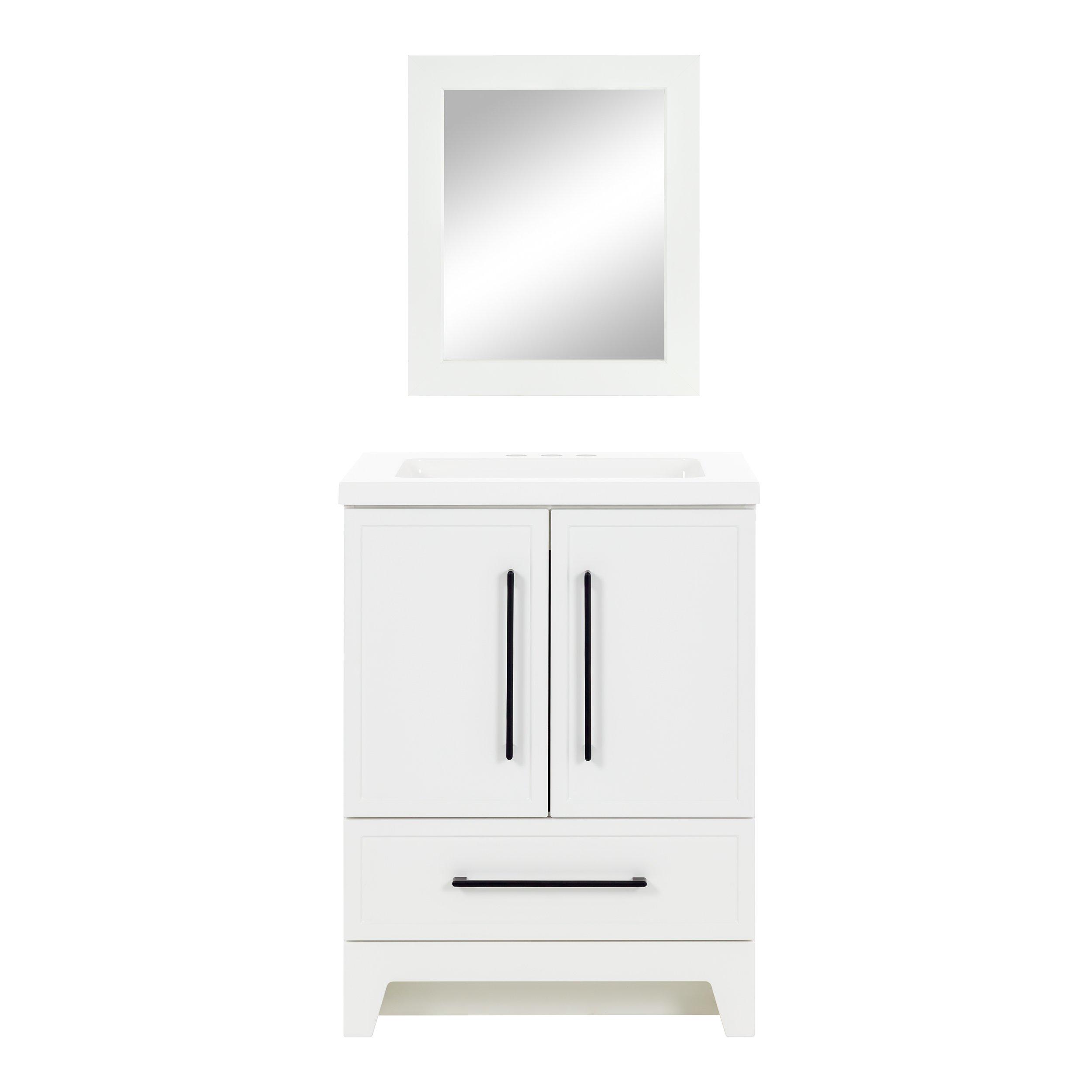 Eli Vanity with Marble Top and Mirror