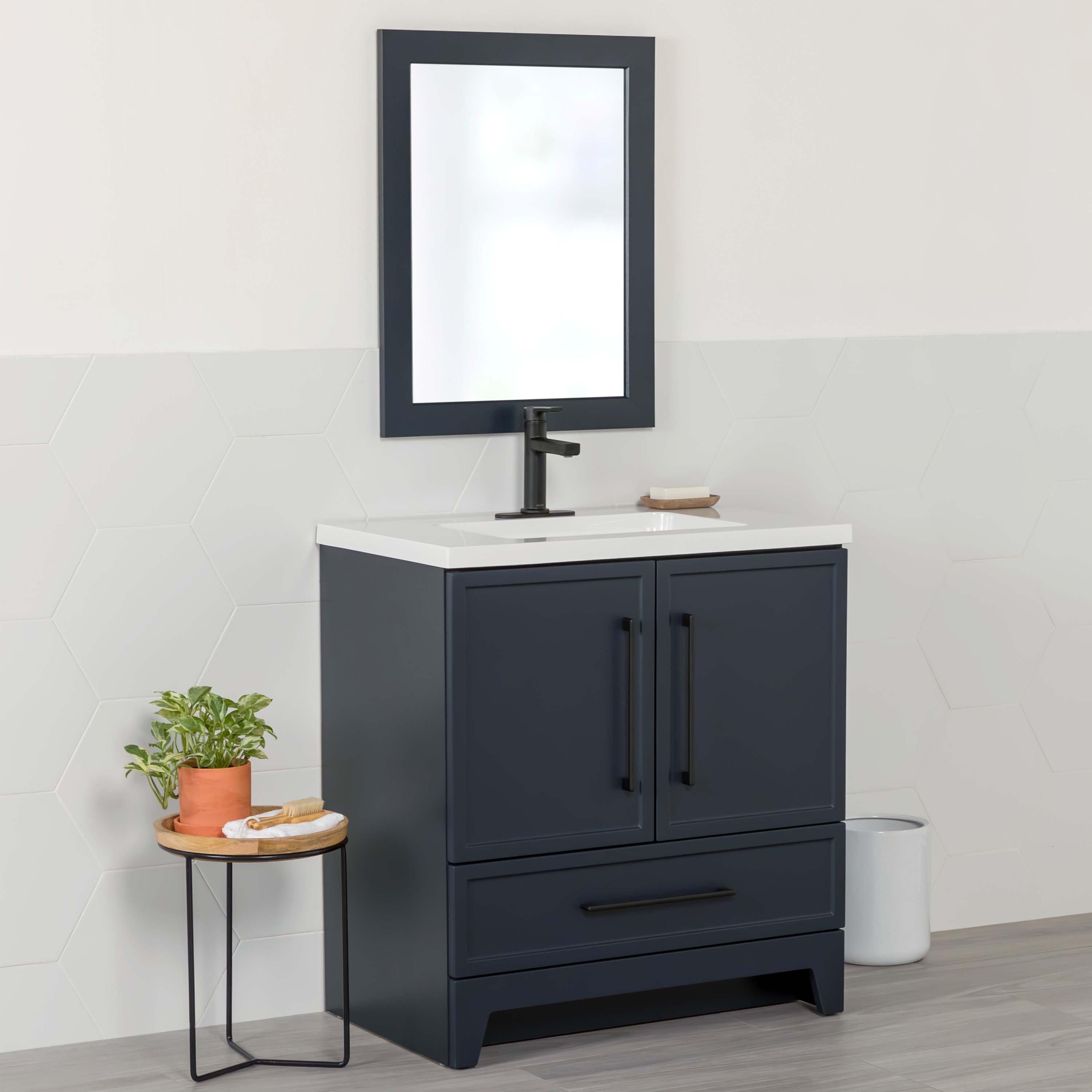 Eli Vanity with Marble Top and Mirror