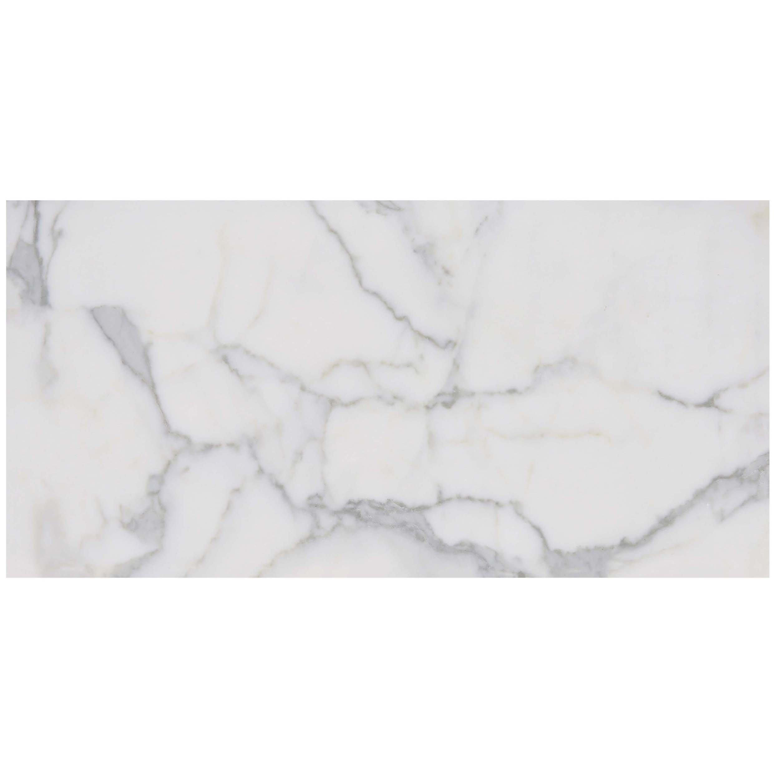 Statuario Premium Honed Marble Tile