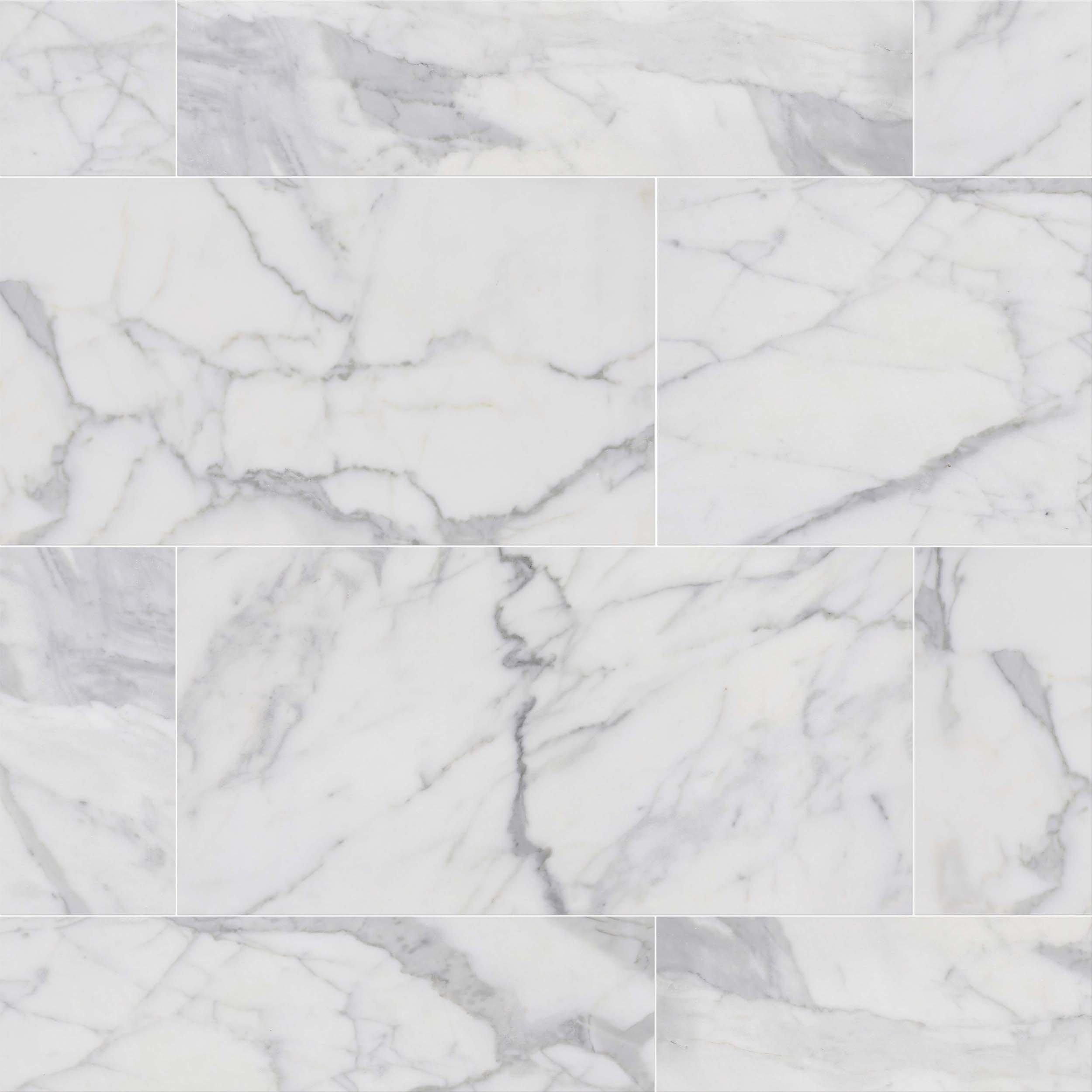 Statuario Premium Honed Marble Tile