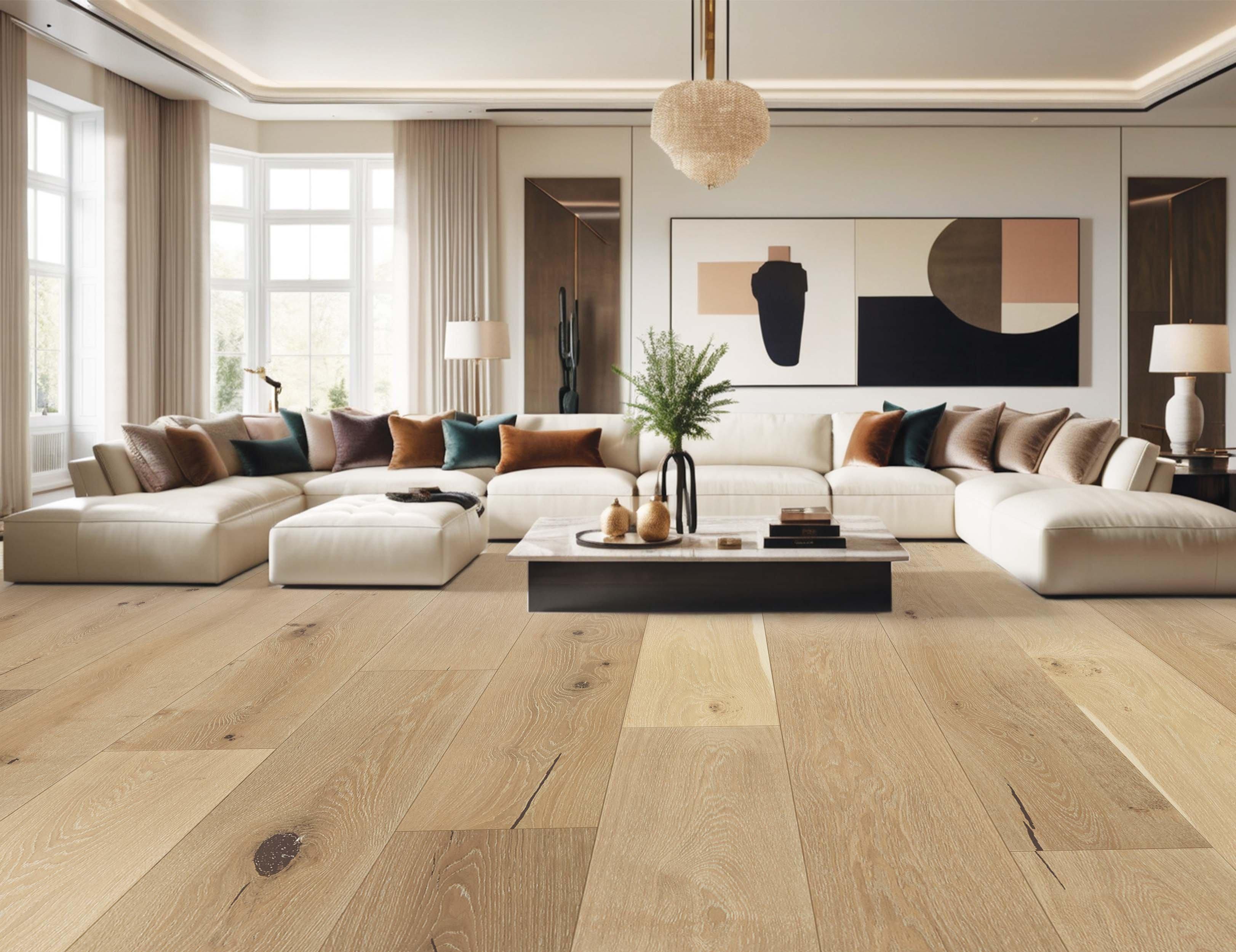 Marbella White Oak Wire-Brushed Engineered Hardwood