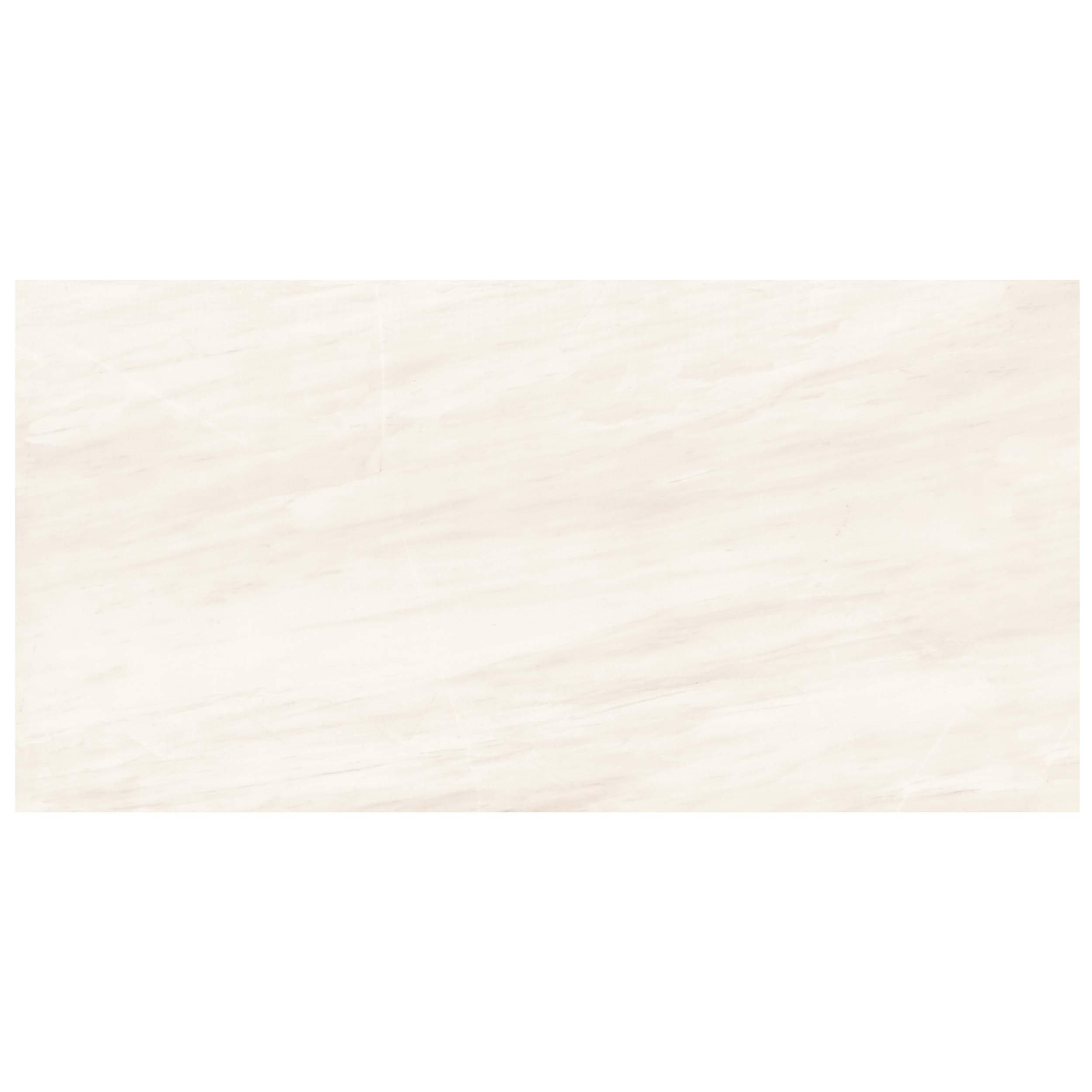 Avery White Polished Porcelain Tile